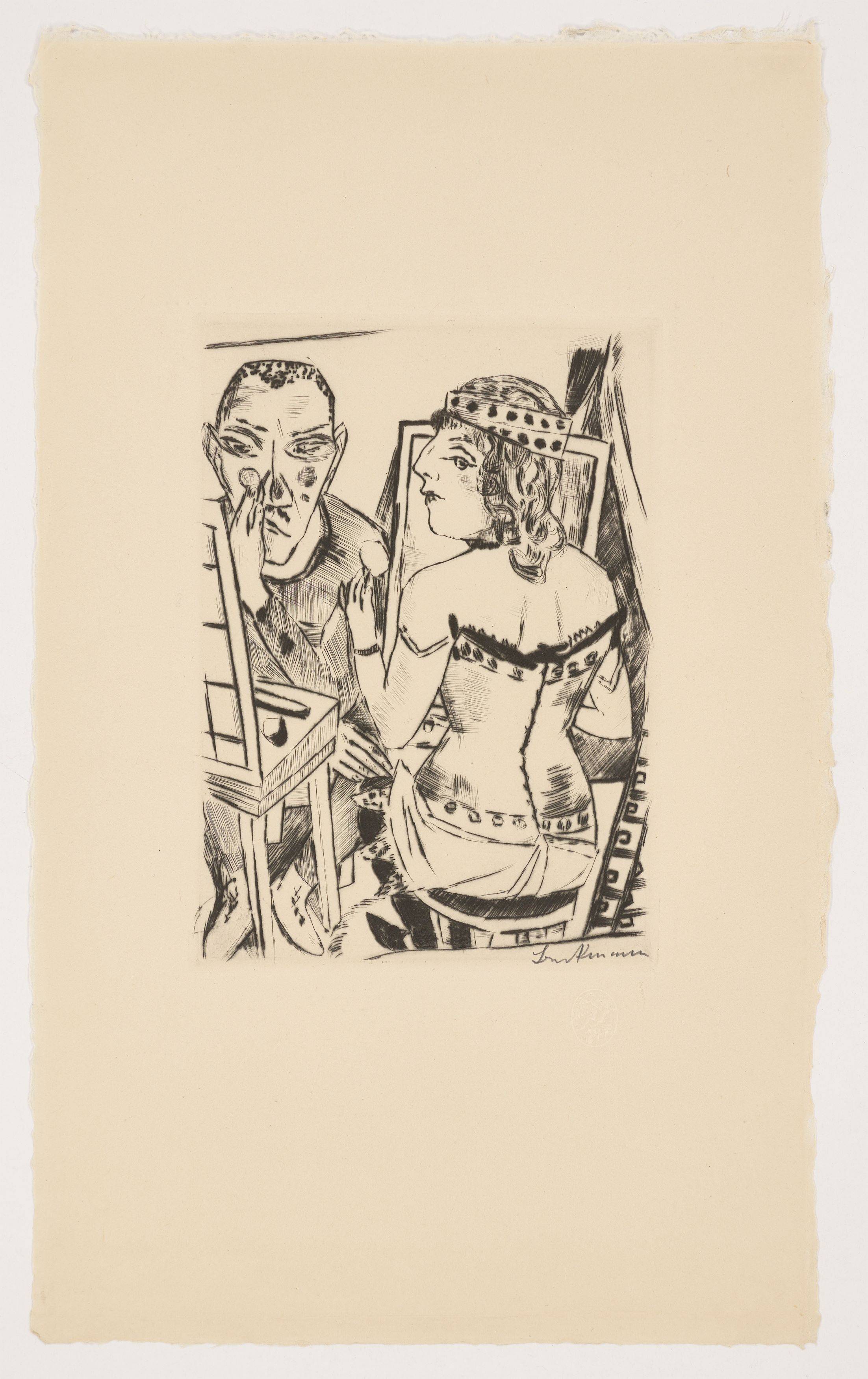 This picture shows the following artwork: Max Beckmann. ”Garderobe”. 1921.