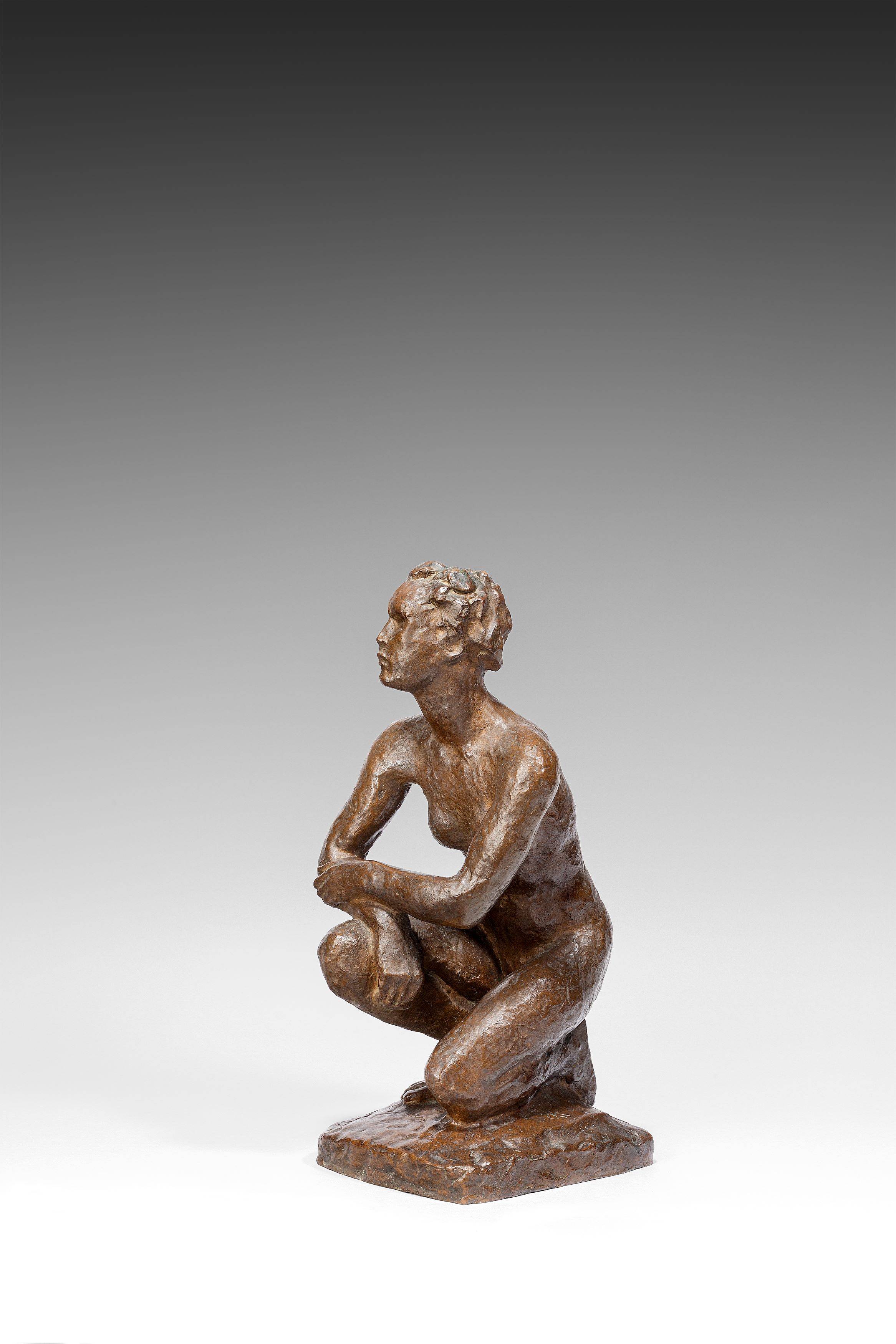 Auf diesem Bild ist das folgende Kunstwerk zu sehen: Georg Kolbe. „Kauernde Marburg“. 1925.