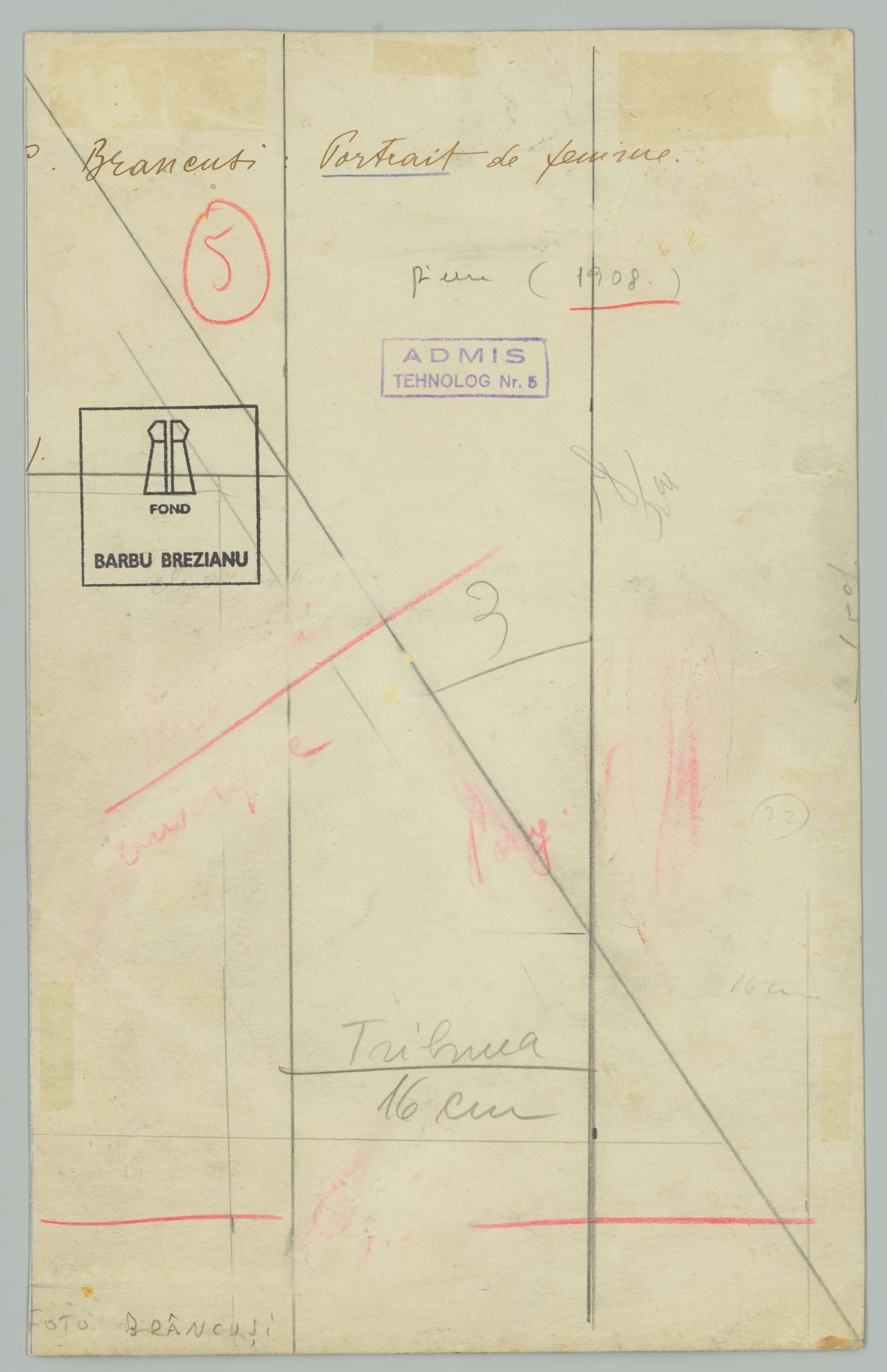 This picture shows the following artwork: Constantin Brâncuşi. Tête de femme (La Baronne Renée Frachon). Circa 1909.