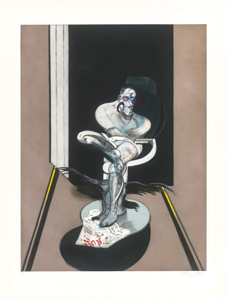 This picture shows the following artwork: Francis Bacon. ”Seated Figure”. 1992.