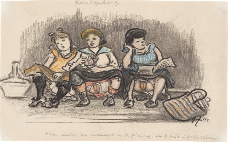 Auf diesem Bild ist das folgende Kunstwerk zu sehen: Heinrich Zille. „Abendzeitung“.