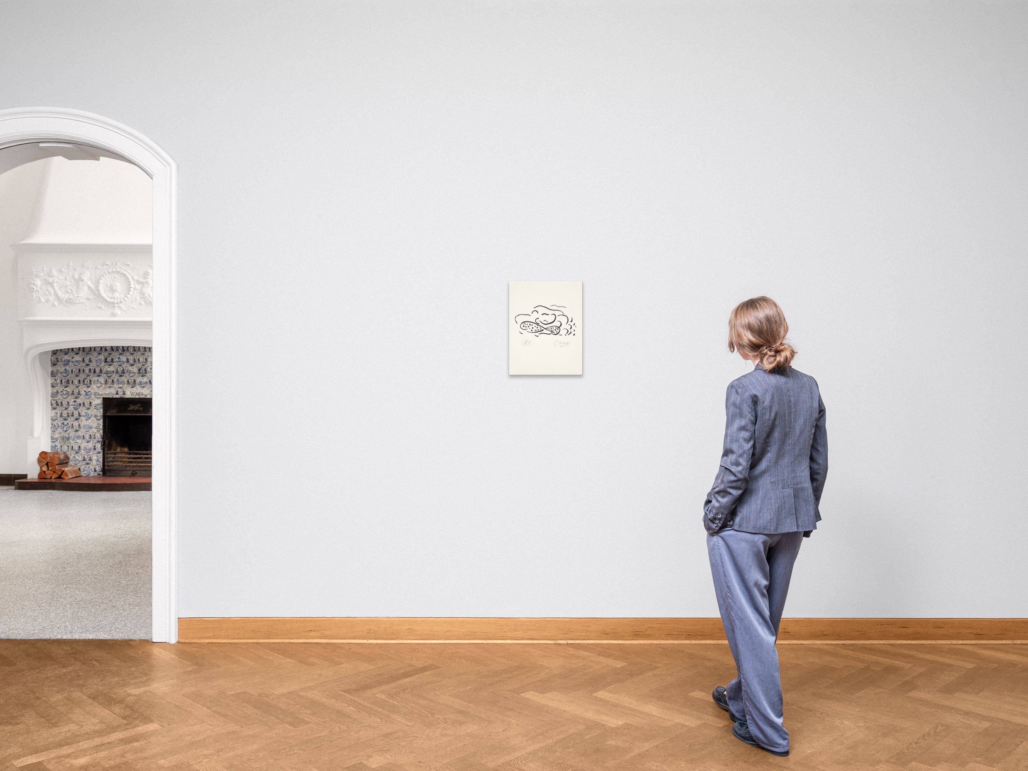 Auf diesem Bild ist das folgende Kunstwerk zu sehen: Georges Braque. Aus: „Si je mourais là-bas“. 1962.