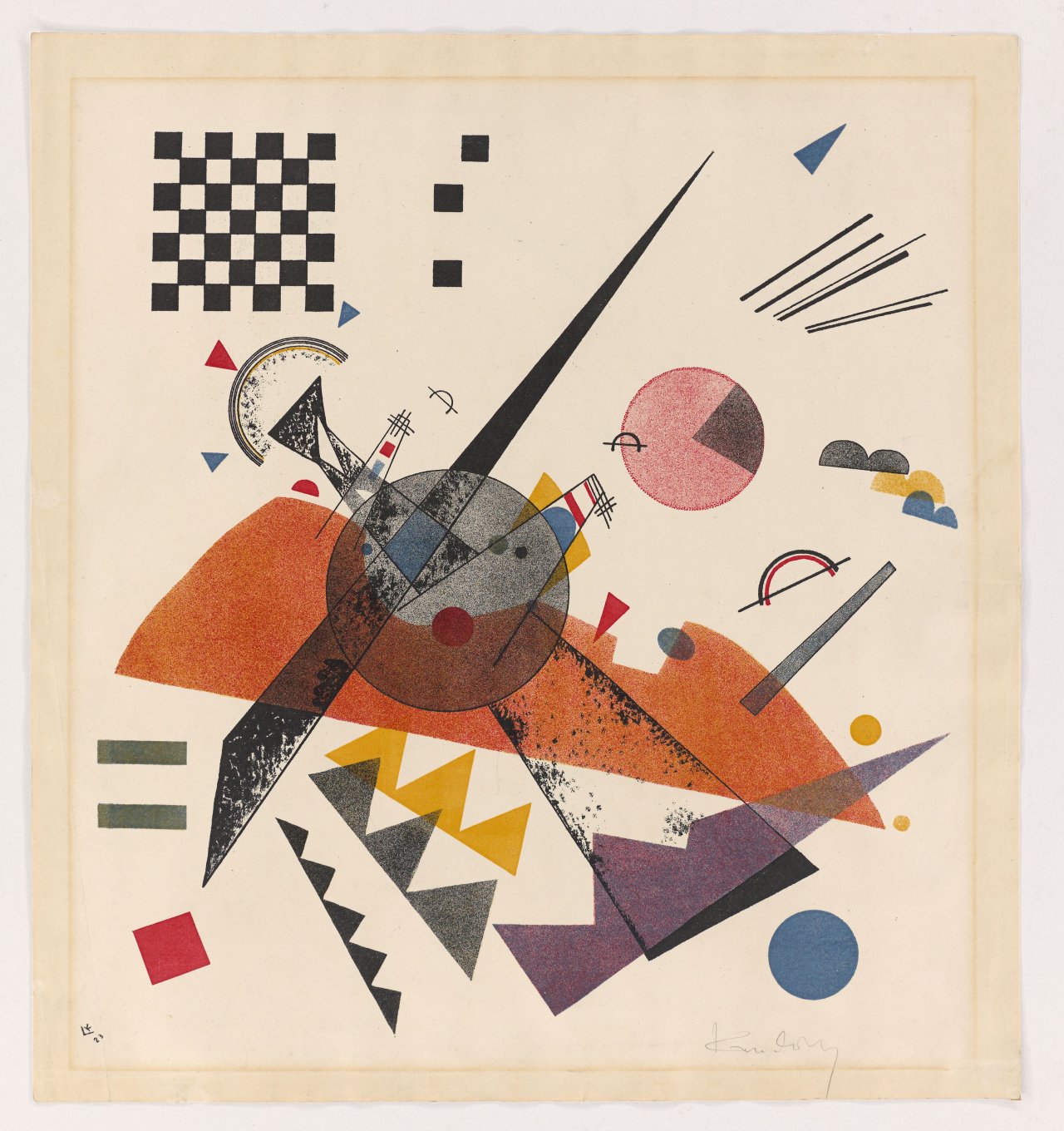 Auf diesem Bild ist das folgende Kunstwerk zu sehen: Wassily Kandinsky. „Orange“. 1923.
