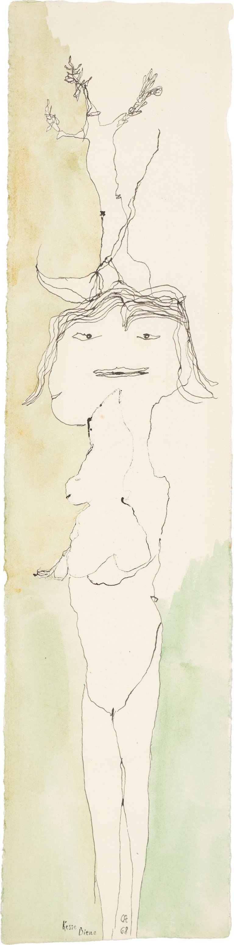 This picture shows the following artwork: Gerhard Altenbourg. ”Kesse Biene”. 1968.