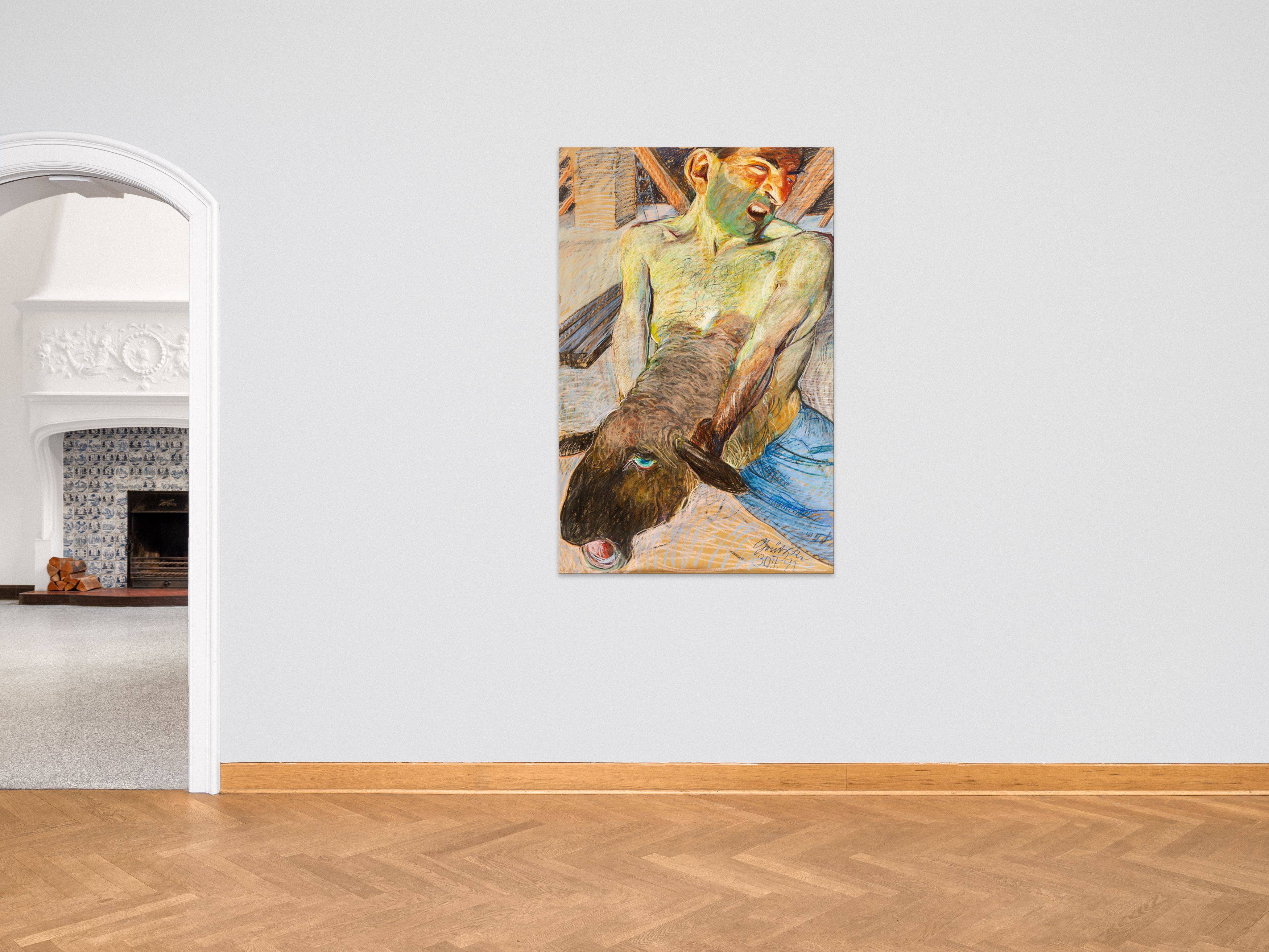 This picture shows the following artwork: Johannes Grützke. ”Das Schaf in meinem Bauch”. 1991.