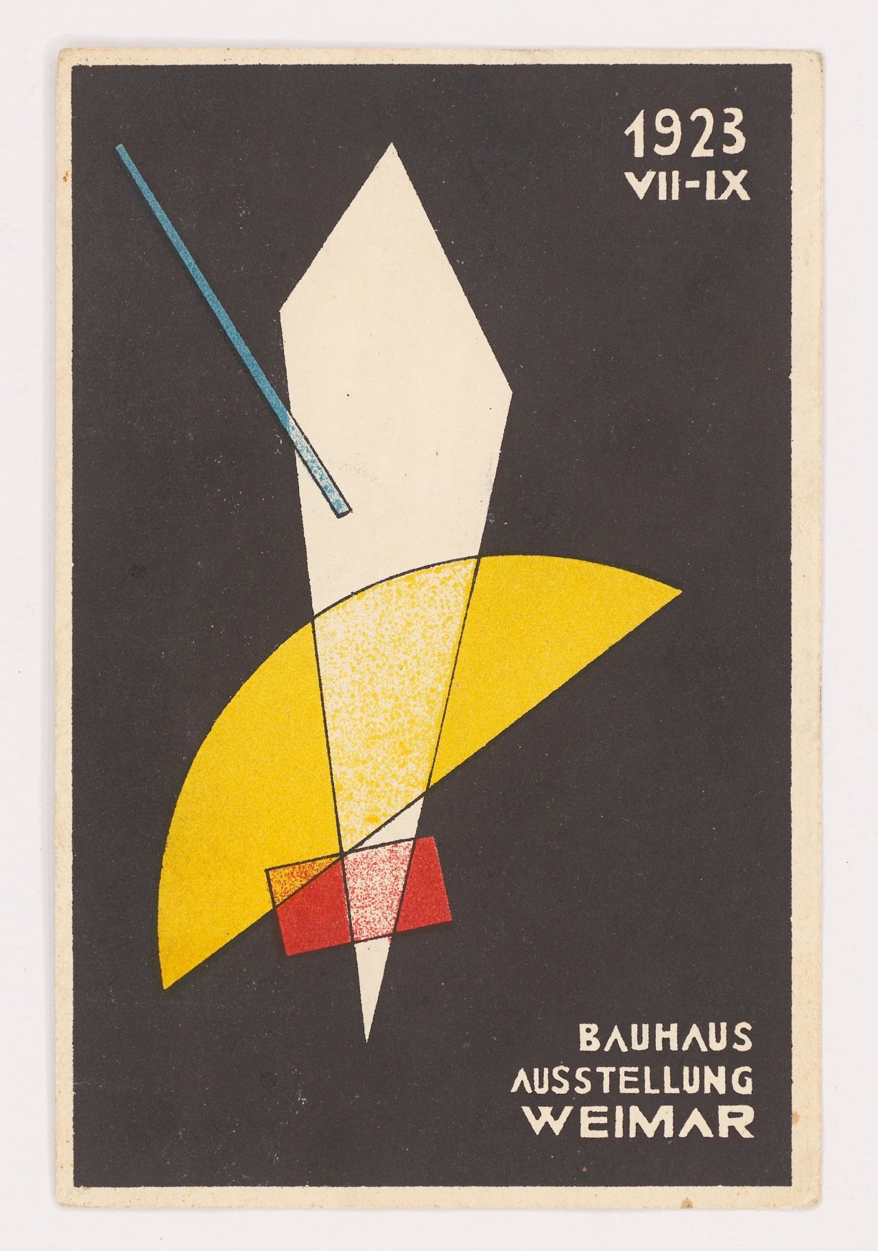 Auf diesem Bild ist das folgende Kunstwerk zu sehen: László Moholy-Nagy. „1923 VII – IX Bauhaus Ausstellung Weimar“. 1923.