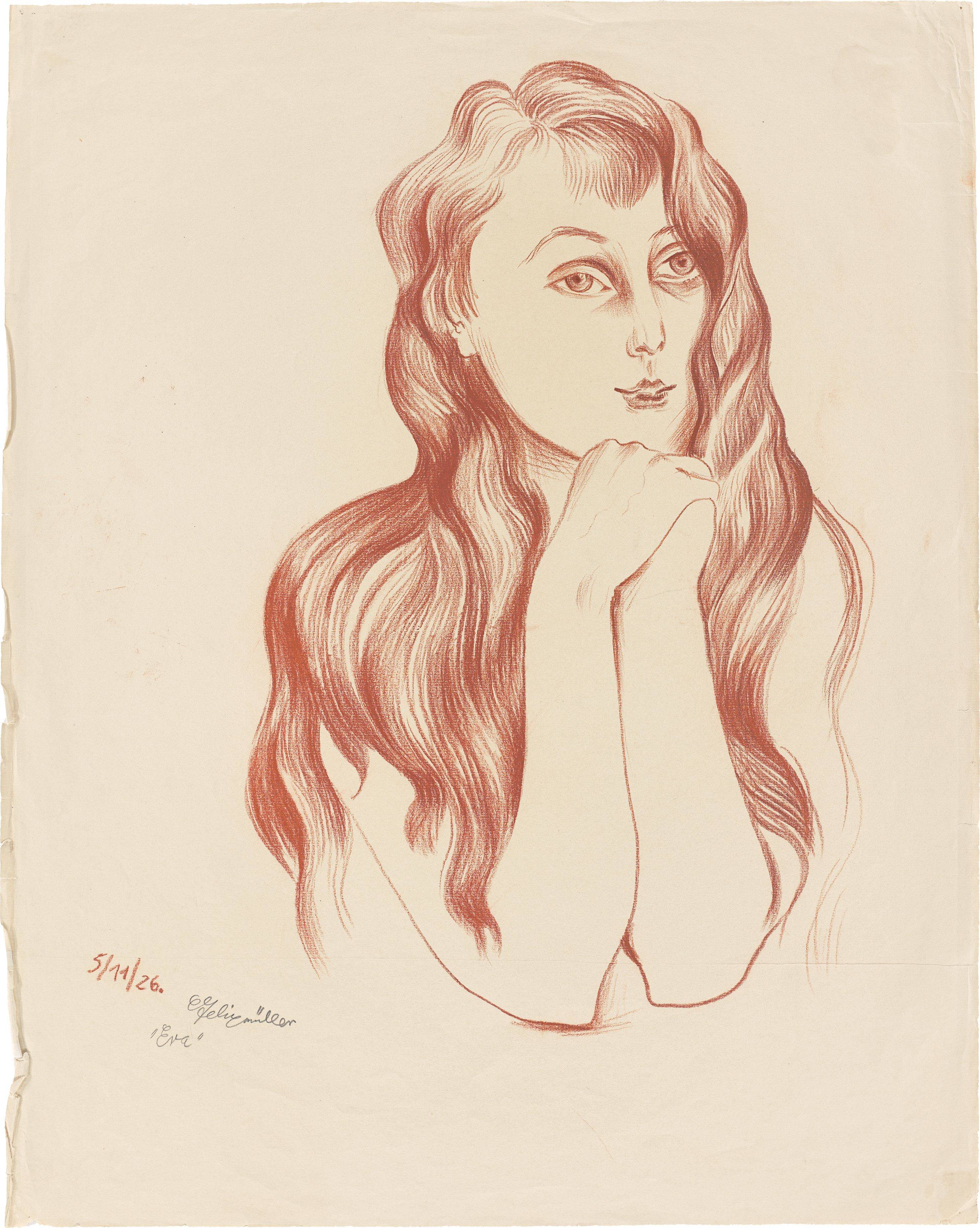 This picture shows the following artwork: Conrad Felixmüller. ”Eva”. 1926.