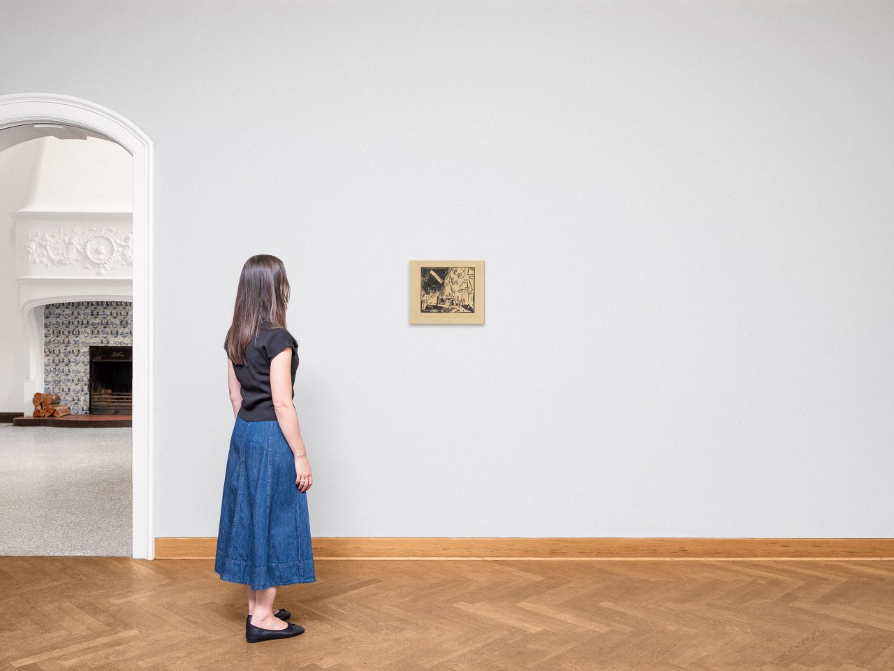 Auf diesem Bild ist das folgende Kunstwerk zu sehen: Lyonel Feininger. „Windmühle“. 1919.