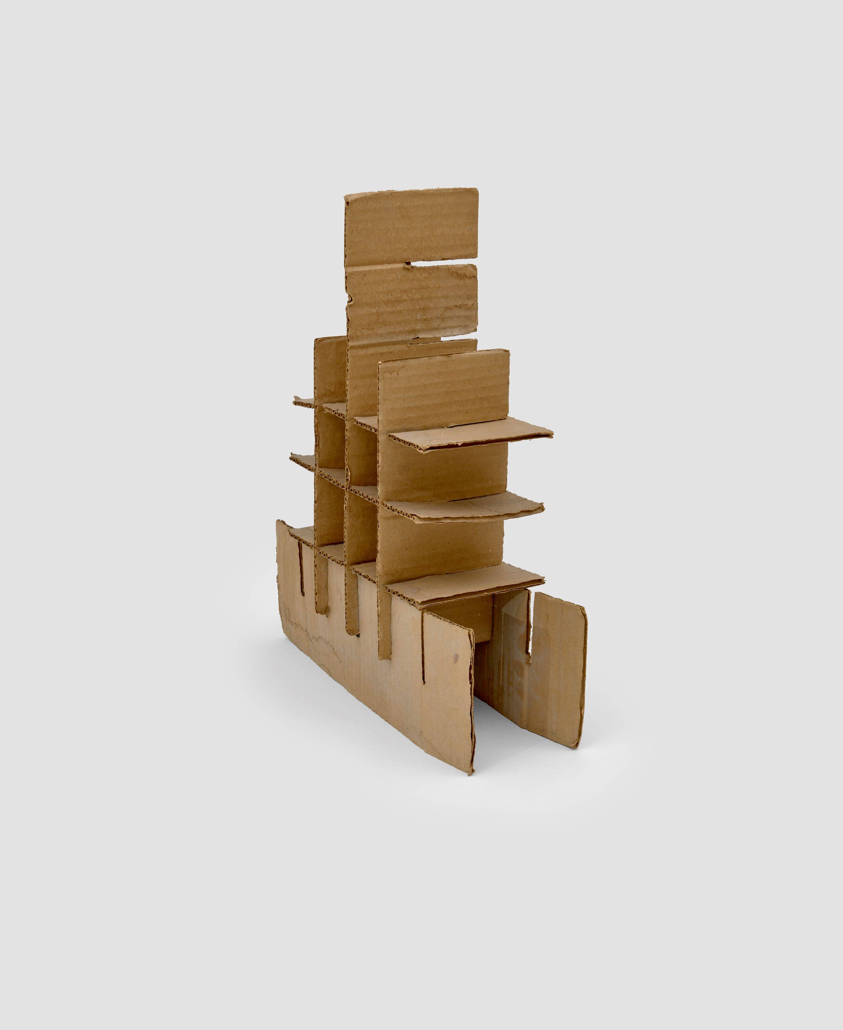 This picture shows the following artwork: Hermann Glöckner. Dreistöckiger Bau mit Mittelwand. 1973.