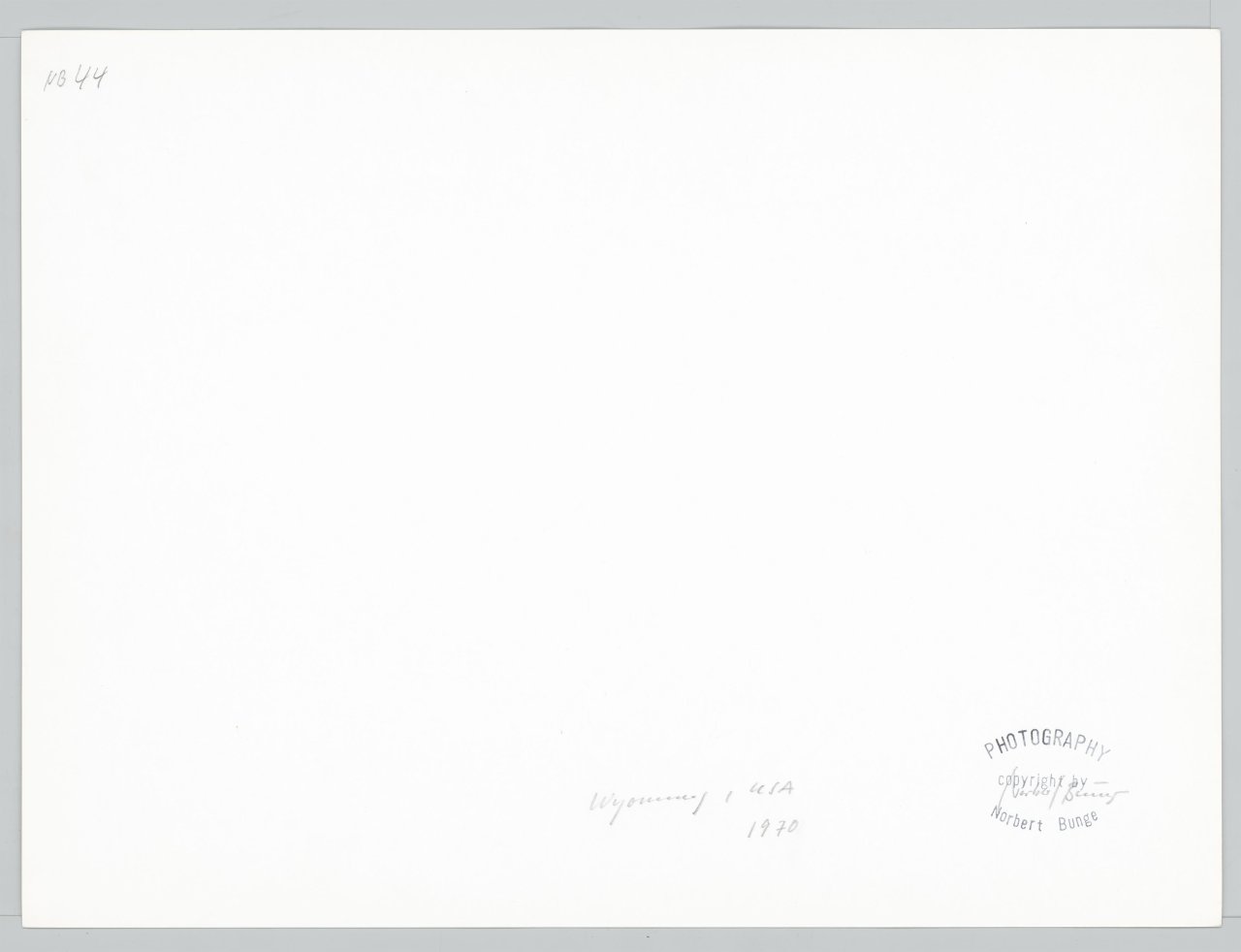 Auf diesem Bild ist das folgende Kunstwerk zu sehen: Norbert Bunge. „Wyoming“. 1970.