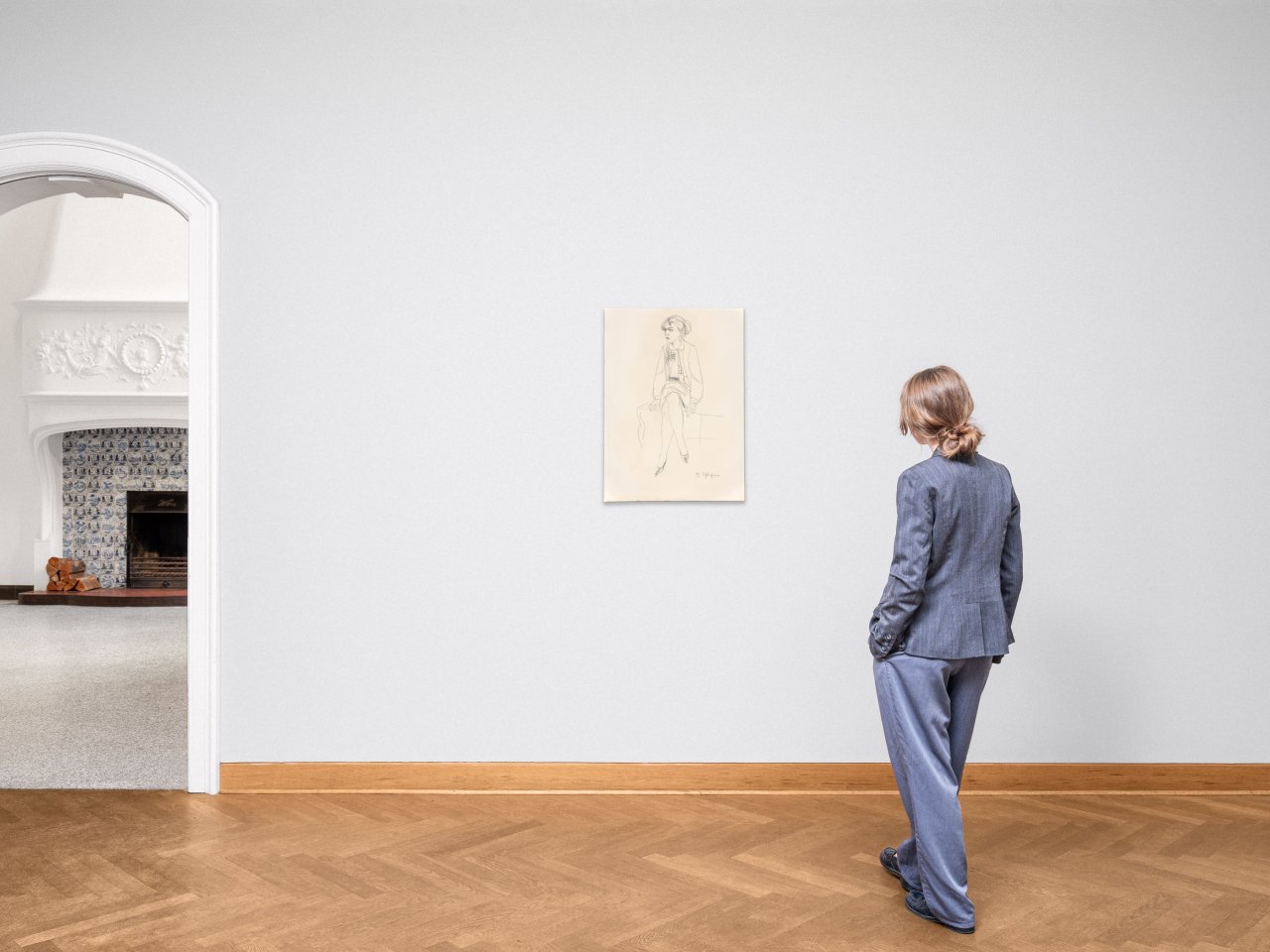 Auf diesem Bild ist das folgende Kunstwerk zu sehen: Rudolf Schlichter. Sitzende (Speedy). Um 1930.