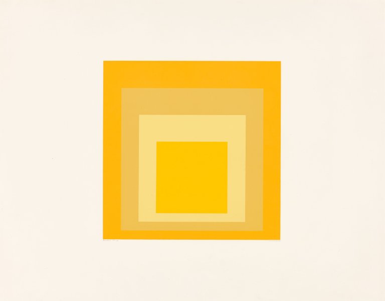 This picture shows the following artwork: Josef Albers. ”Easter”. 1965.