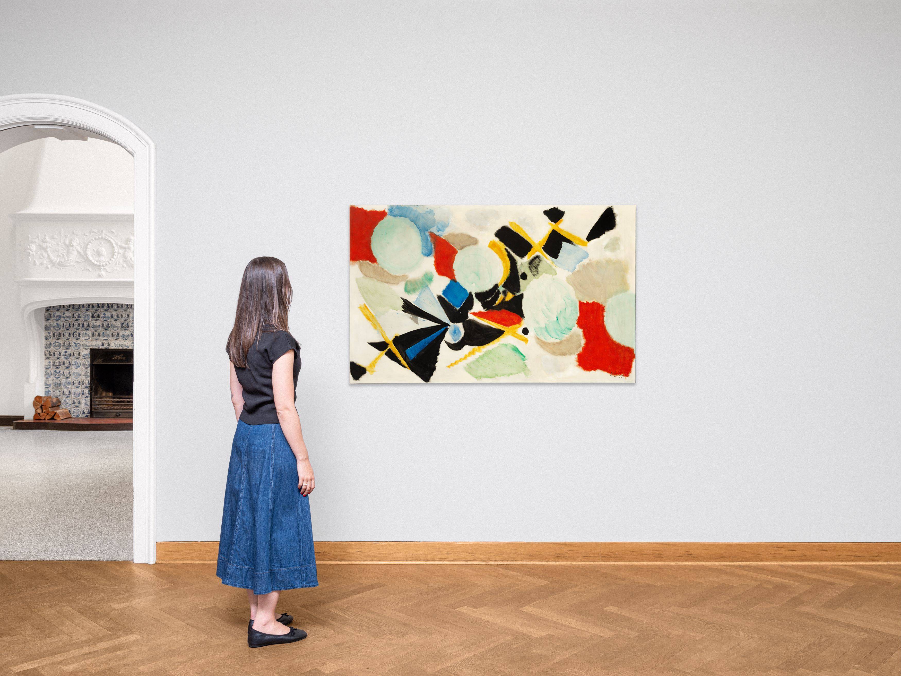 This picture shows the following artwork: Ernst Wilhelm Nay. ”In gelber Begleitung”. 1955.