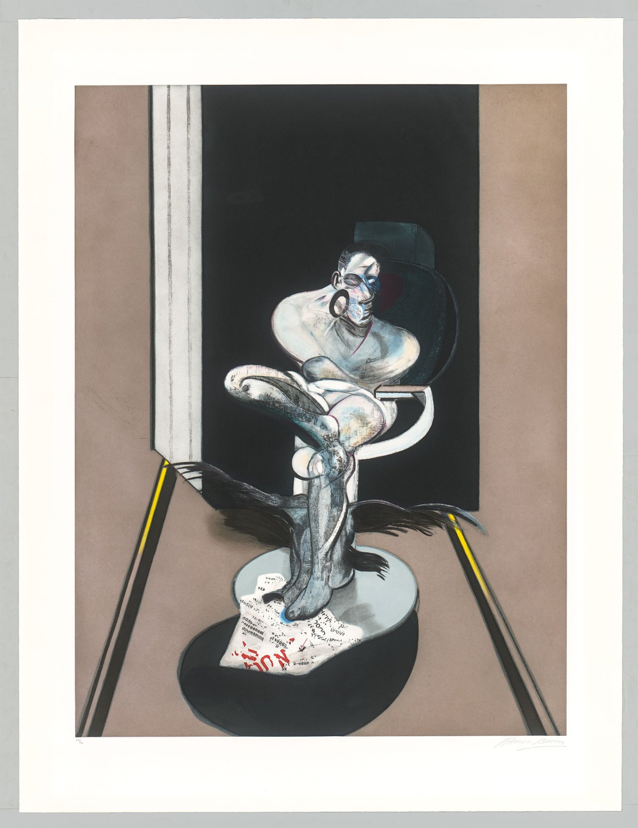This picture shows the following artwork: Francis Bacon. ”Seated Figure”. 1992.