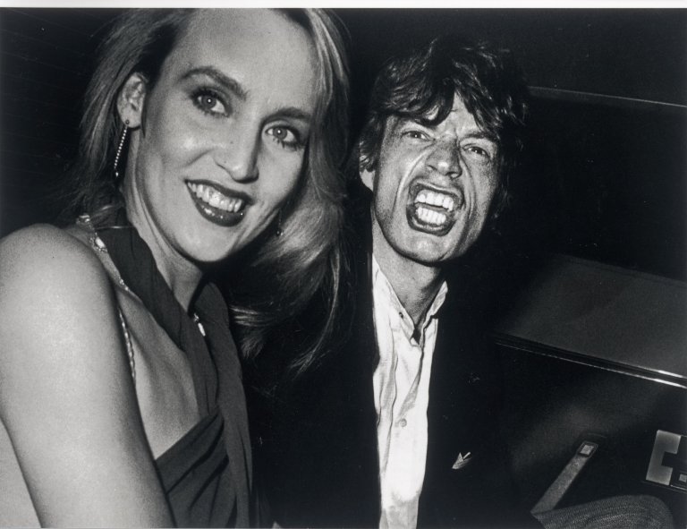 This picture shows the following artwork: Ron Galella (i.e. Galella, Ronald E.). Mick Jagger and Jerry Hall, New York City. 1984.