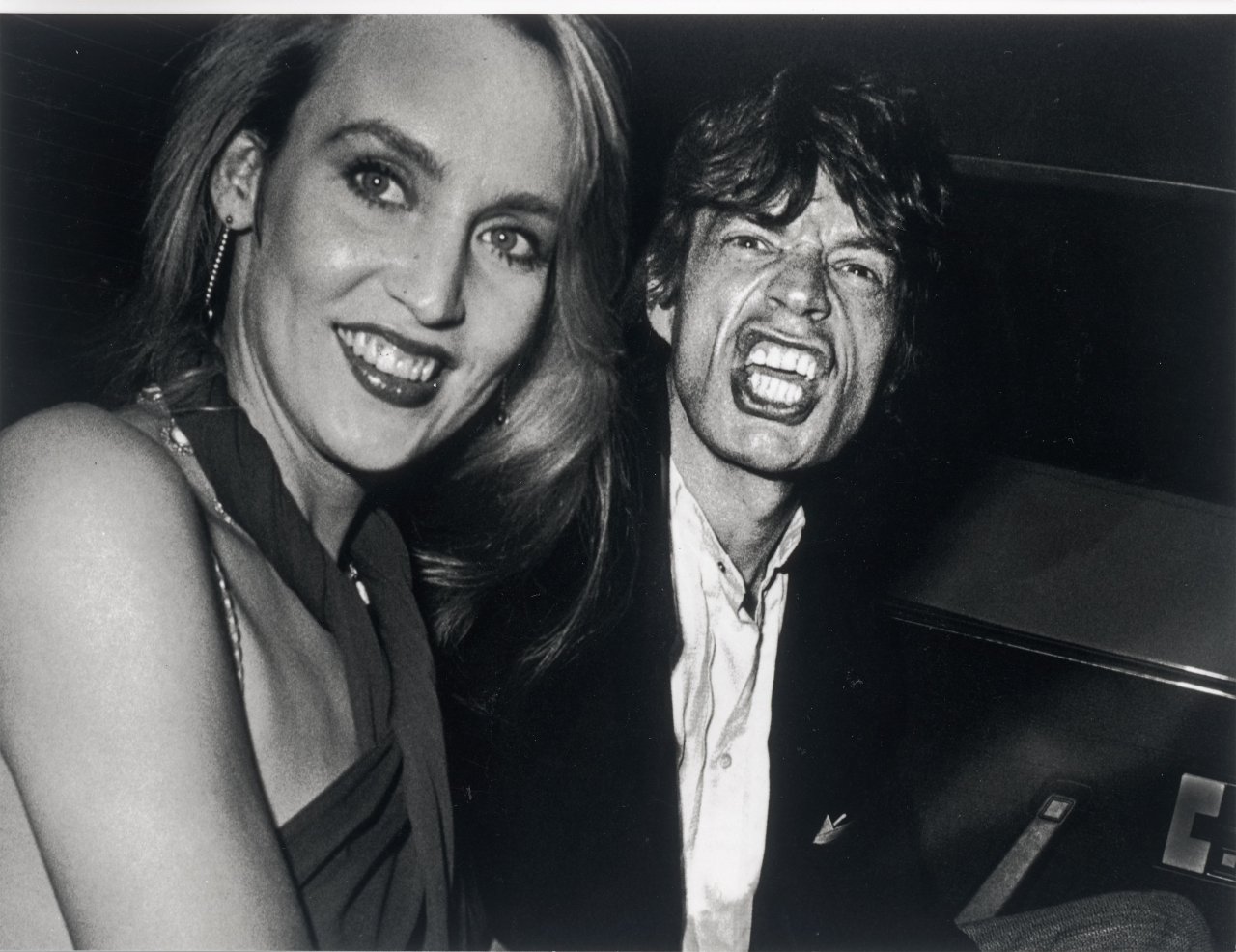 This picture shows the following artwork: Ron Galella (i.e. Galella, Ronald E.). Mick Jagger and Jerry Hall, New York City. 1984.
