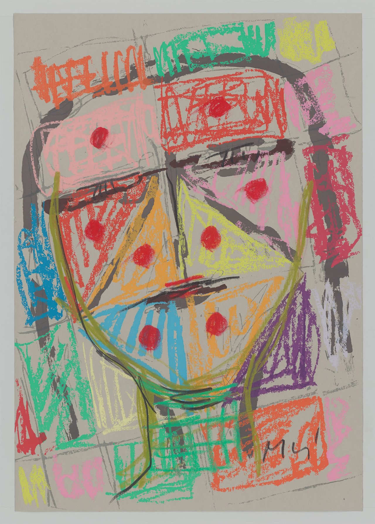 Auf diesem Bild ist das folgende Kunstwerk zu sehen: Markus Lüpertz. Aus: „Parsifal - Männer ohne Frauen“.