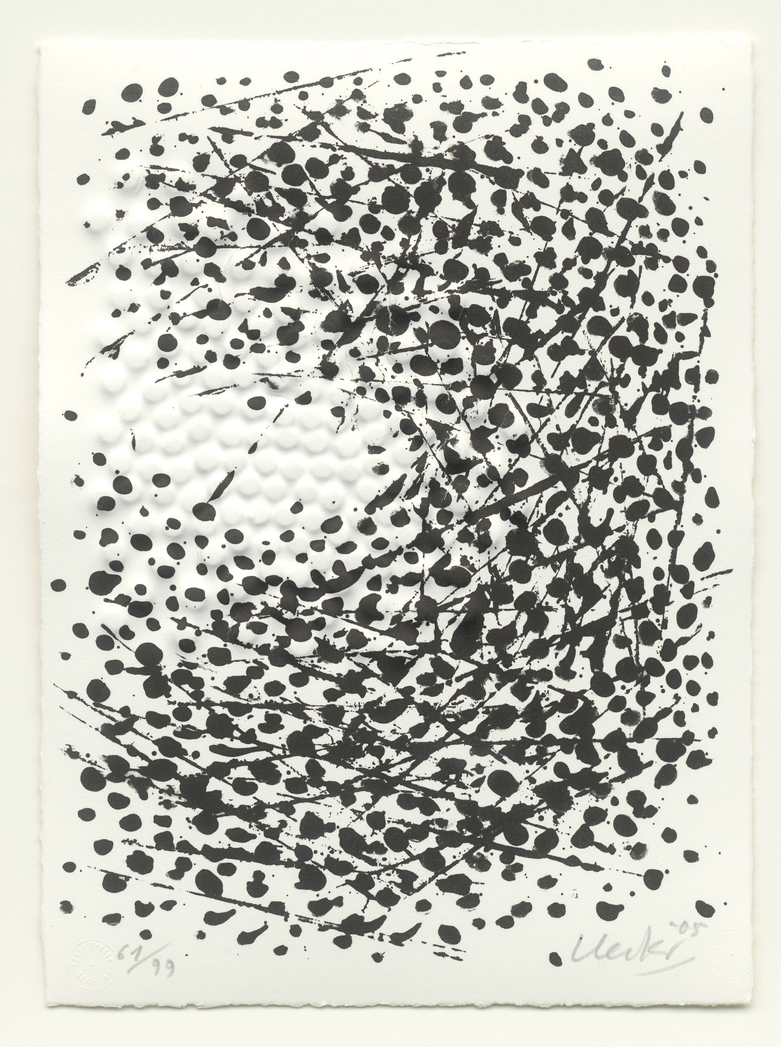 This picture shows the following artwork: Günther Uecker. „Strömung II“. 2005.