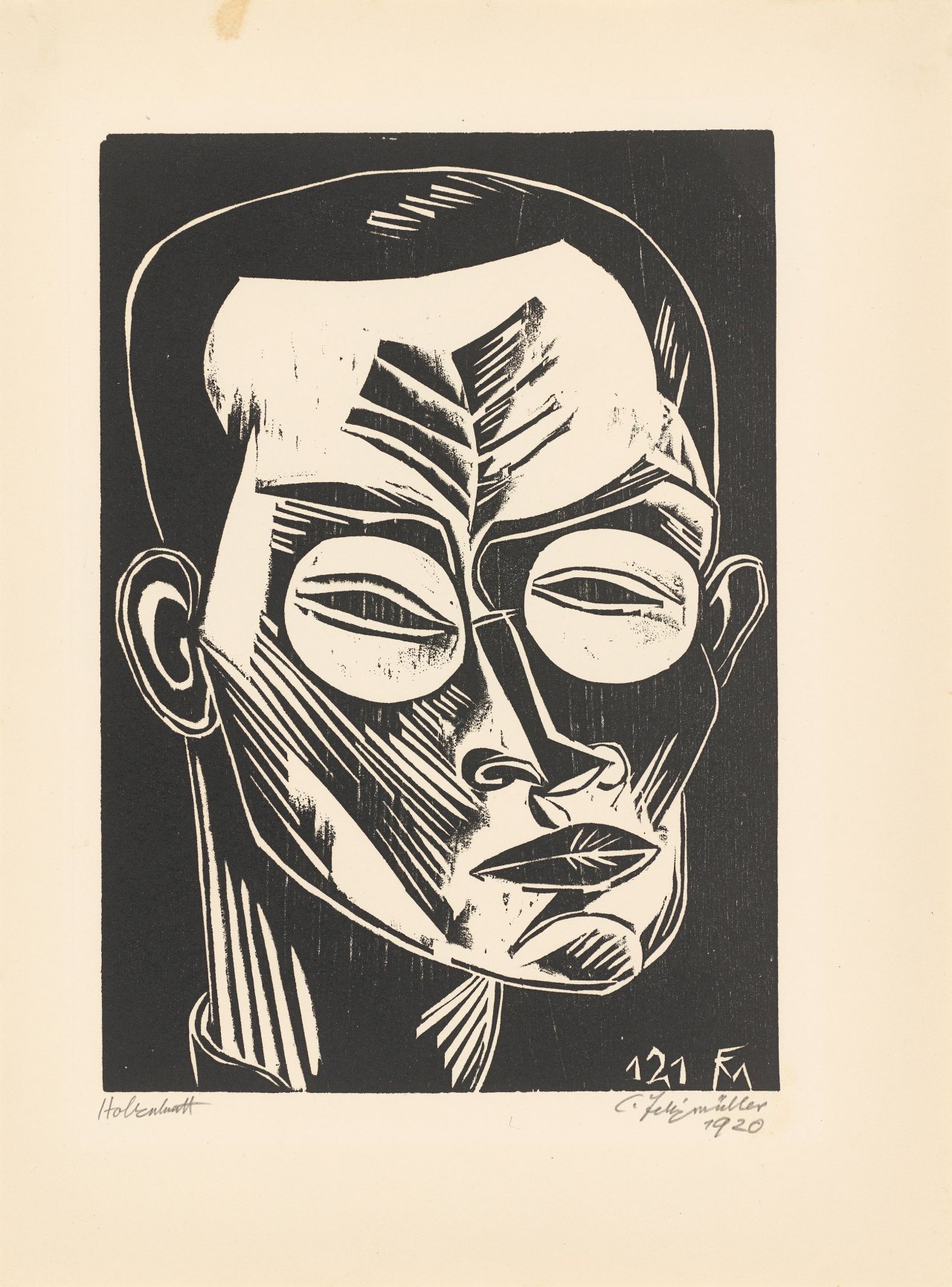 This picture shows the following artwork: Conrad Felixmüller. ”Selbstbildnis”. 1919/20.