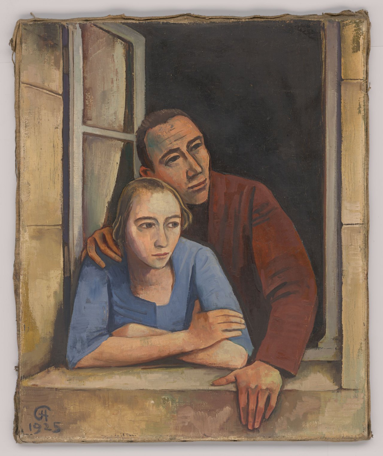 Auf diesem Bild ist das folgende Kunstwerk zu sehen: Karl Hofer. „Paar am Fenster“. 1925.