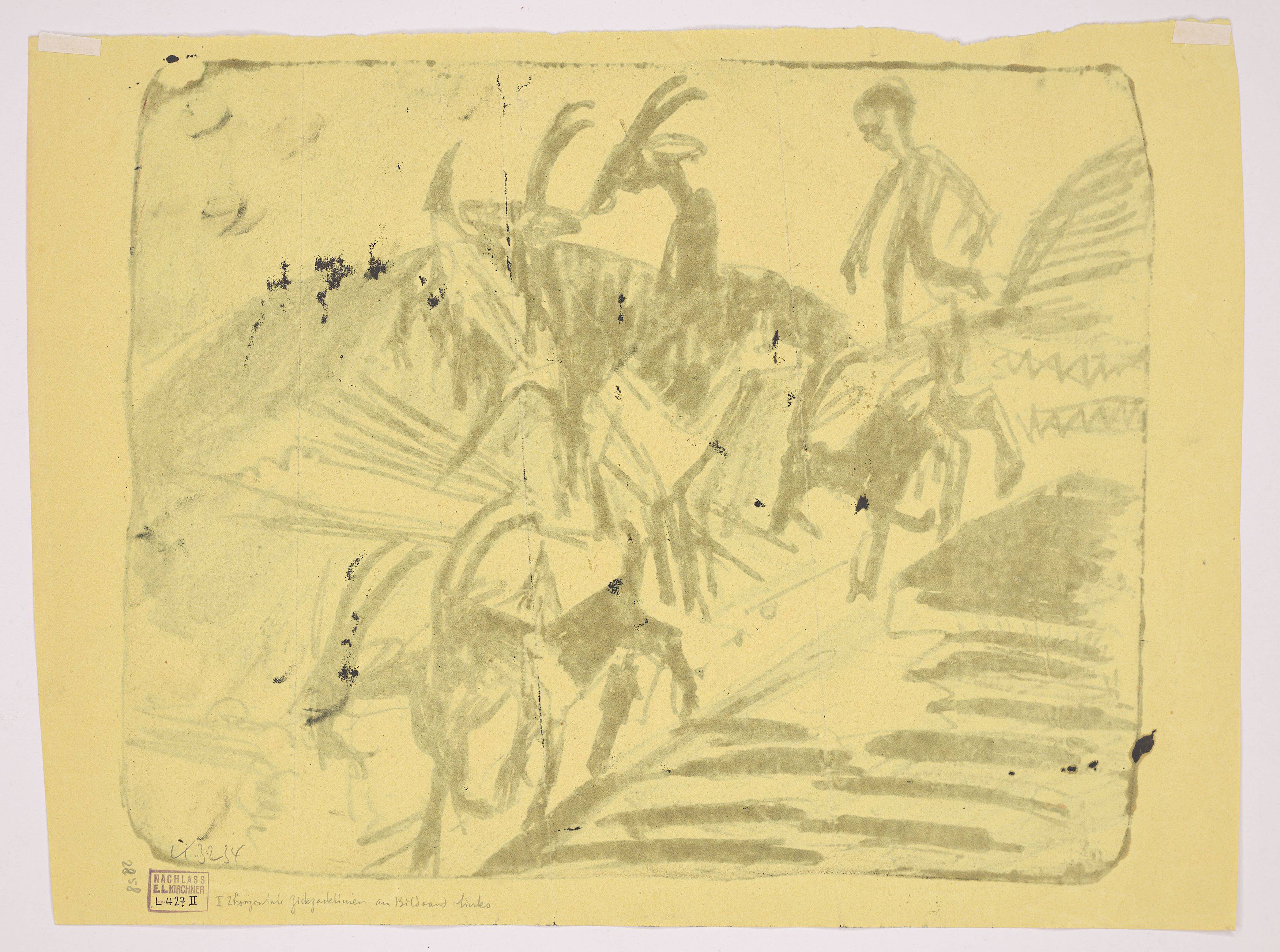 Auf diesem Bild ist das folgende Kunstwerk zu sehen: Ernst Ludwig Kirchner. „Ziegenherde“. 1922.