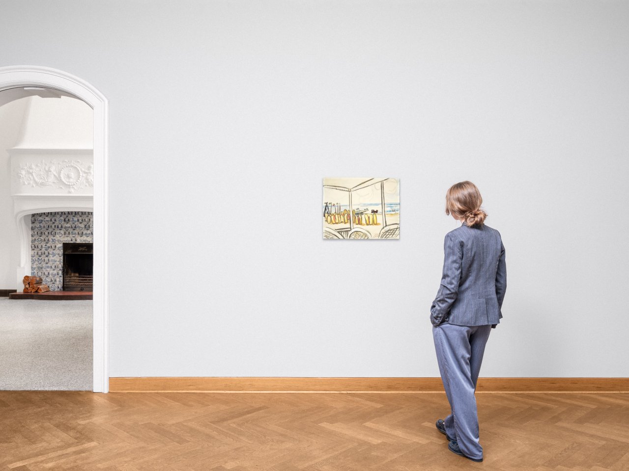 This picture shows the following artwork: Max Beckmann. ”Strandansicht von der Terrasse aus gesehen”. 1935.