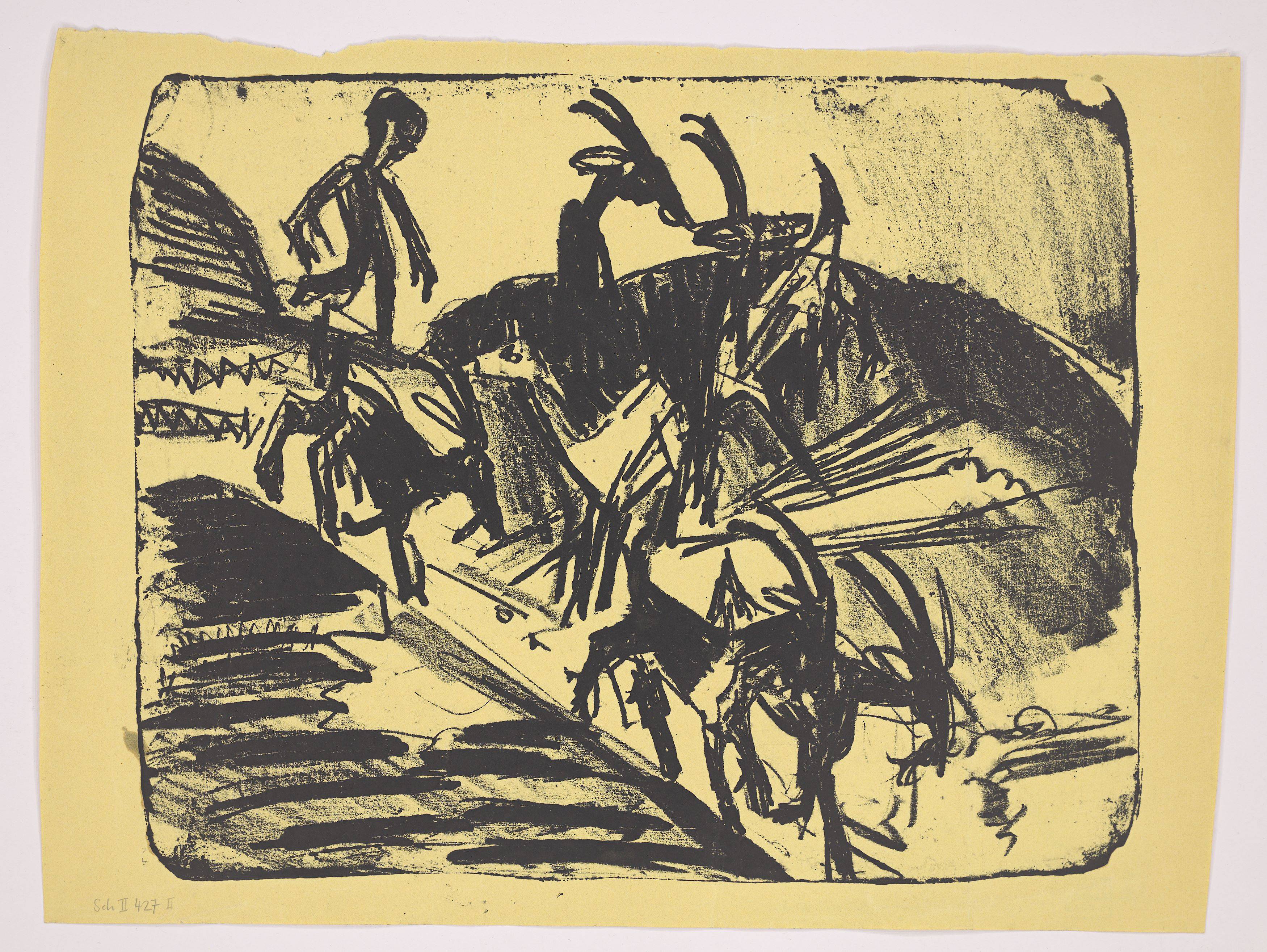 Auf diesem Bild ist das folgende Kunstwerk zu sehen: Ernst Ludwig Kirchner. „Ziegenherde“. 1922.