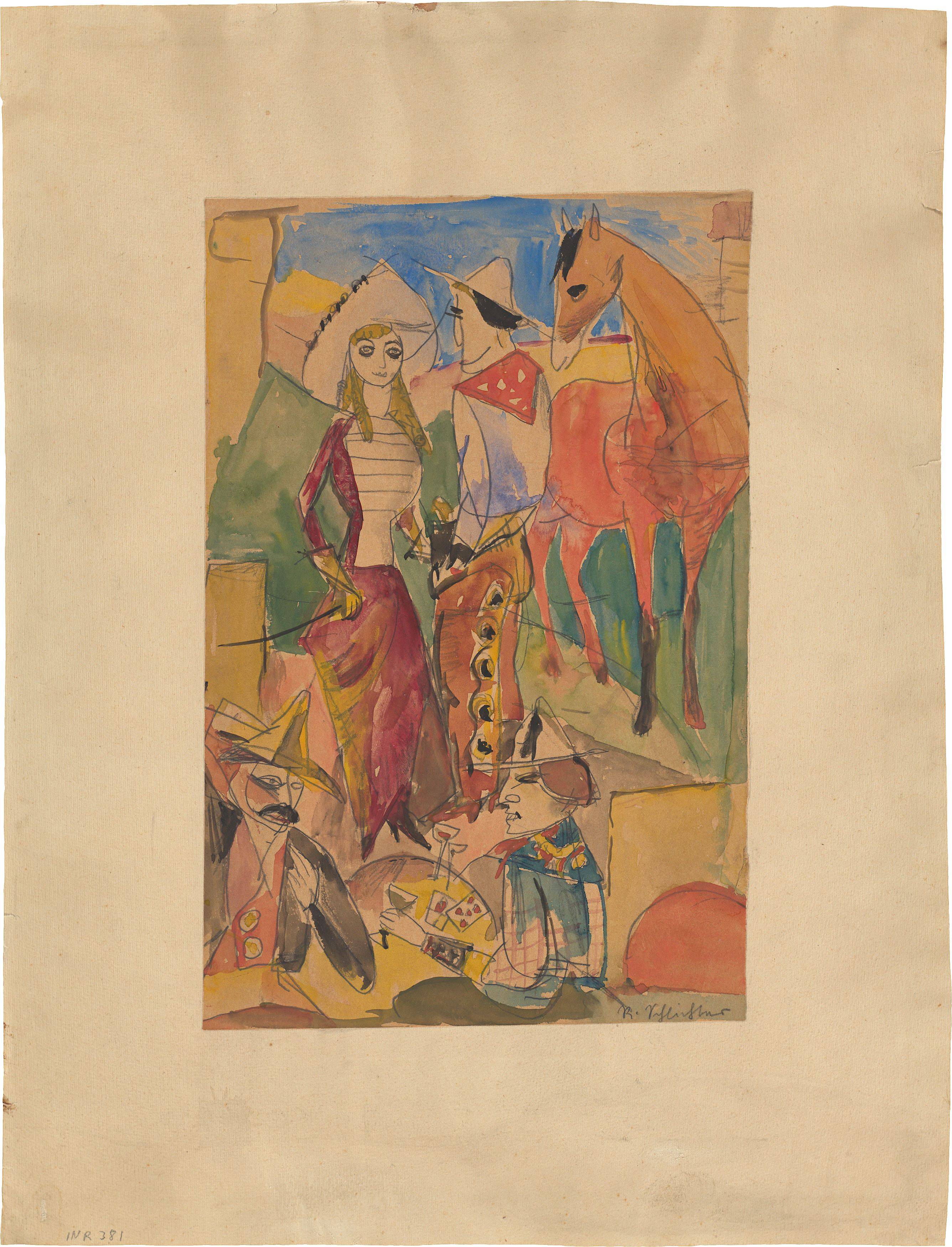 This picture shows the following artwork: Rudolf Schlichter. Wild West. 1916-18.