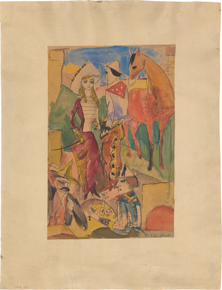 This picture shows the following artwork: Rudolf Schlichter. Wild West. 1916-18.