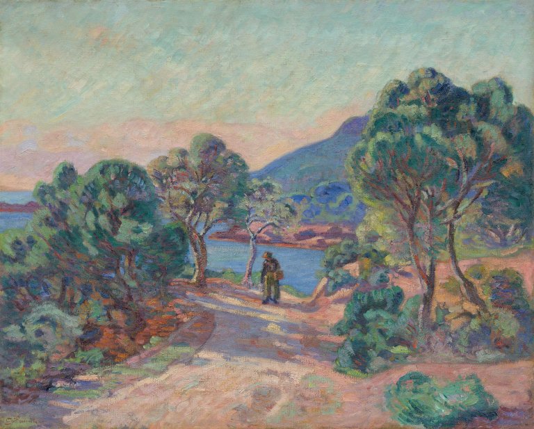 Auf diesem Bild ist das folgende Kunstwerk zu sehen: Jean-Baptiste Armand Guillaumin. „La Baie d’Agay“. Um 1895.