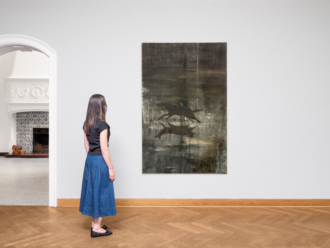 Auf diesem Bild ist das folgende Kunstwerk zu sehen: Norbert Schwontkowski. „(from the random paintings) - flucht“. 1990.