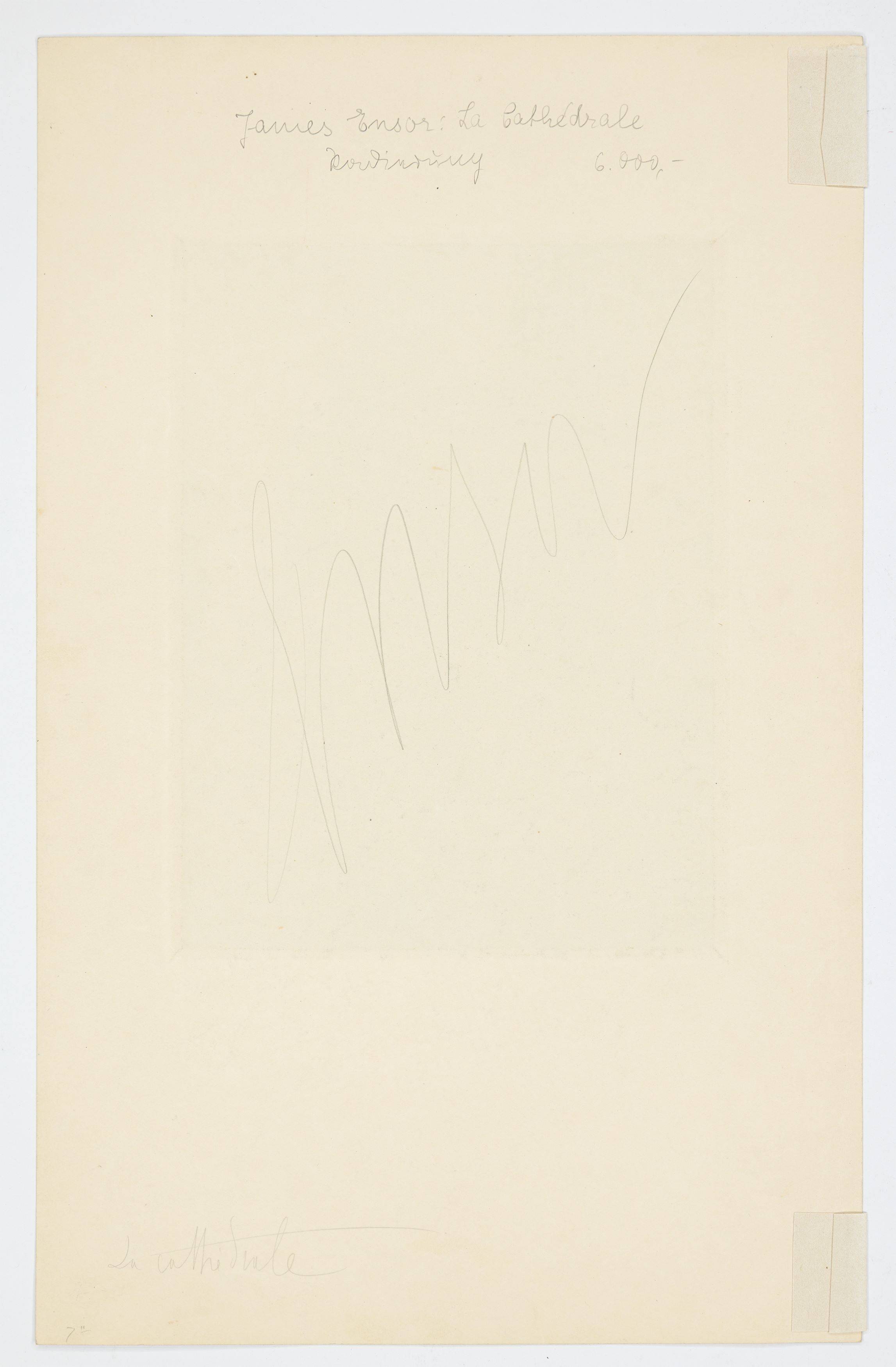 Auf diesem Bild ist das folgende Kunstwerk zu sehen: James Ensor. „La Cathédrale“ (1. Platte). 1886.