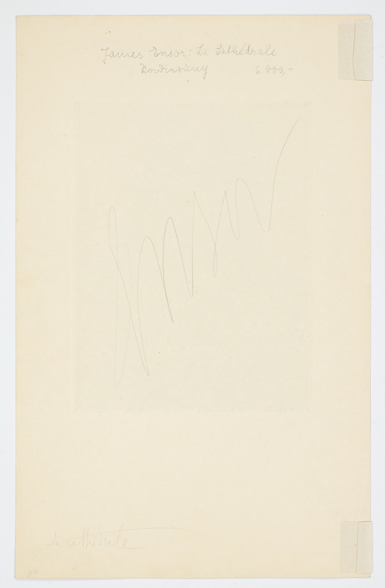 Auf diesem Bild ist das folgende Kunstwerk zu sehen: James Ensor. „La Cathédrale“ (1. Platte). 1886.