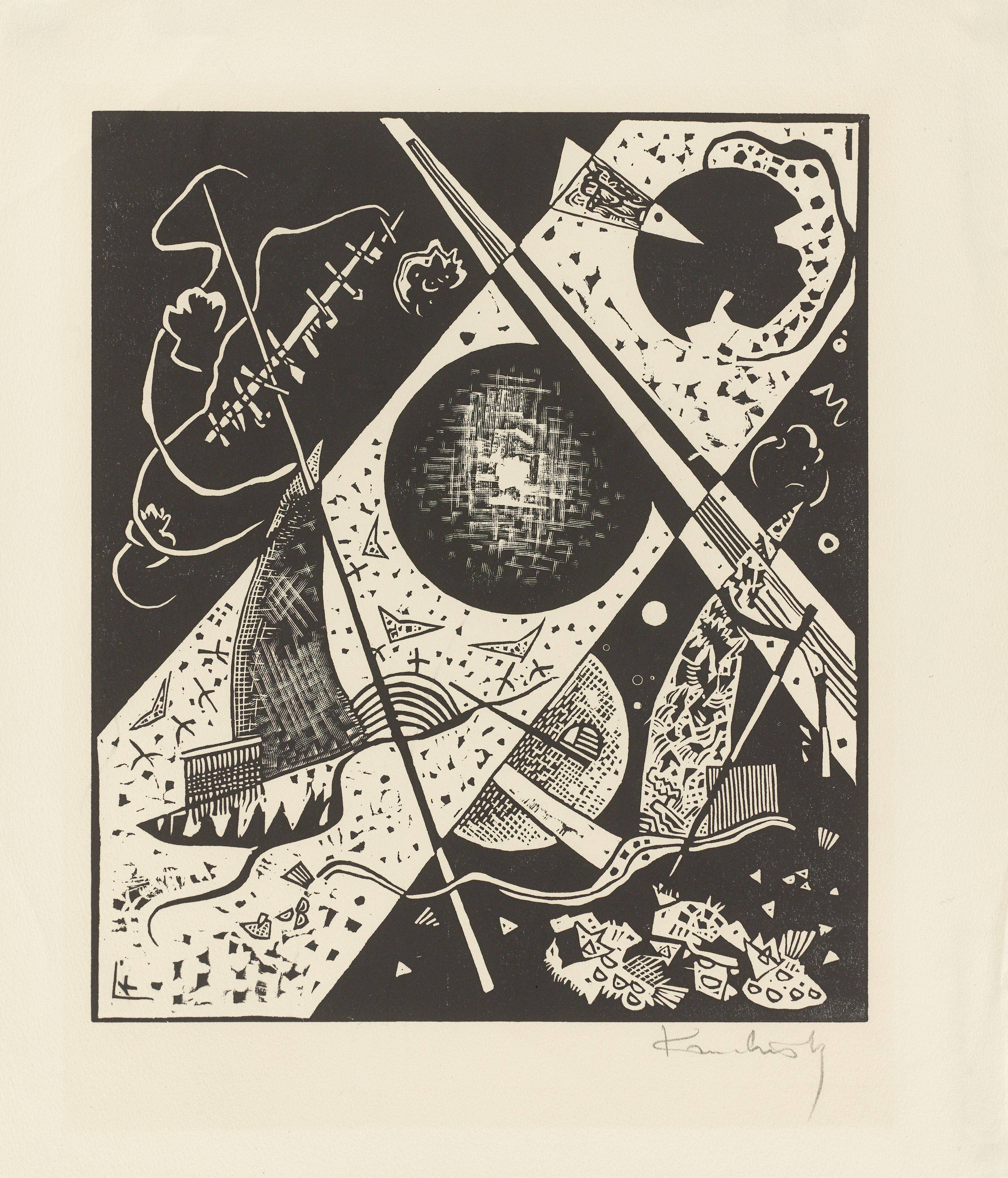 Auf diesem Bild ist das folgende Kunstwerk zu sehen: Wassily Kandinsky. „Kleine Welten VI“. 1922.