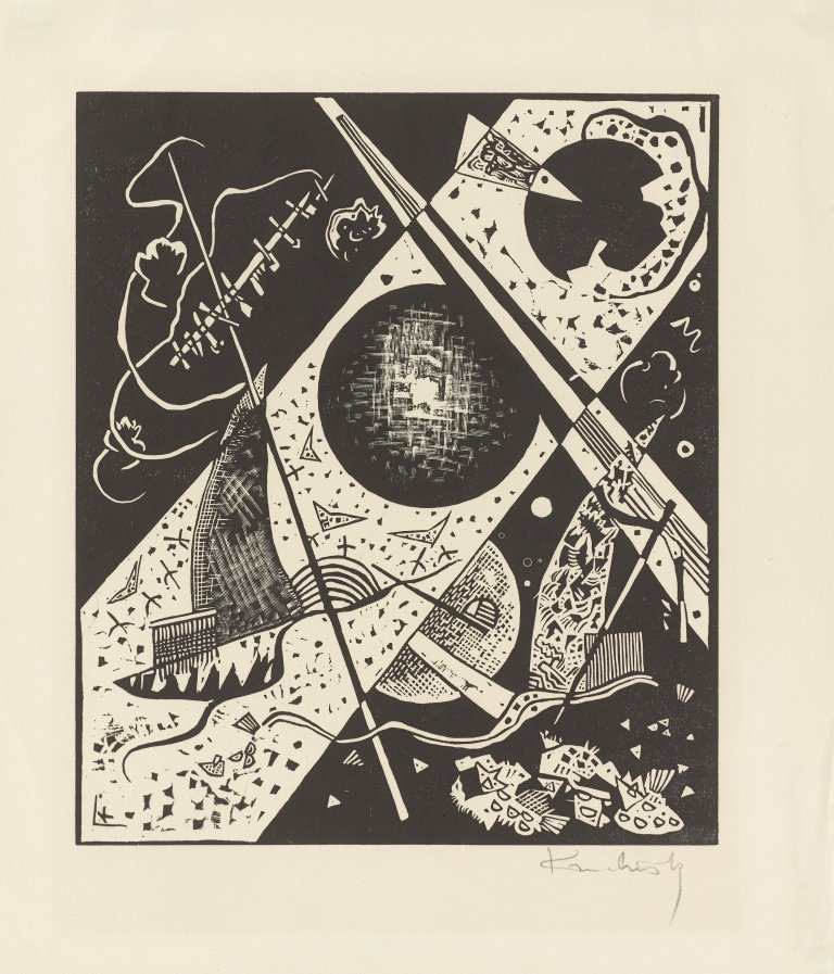 Auf diesem Bild ist das folgende Kunstwerk zu sehen: Wassily Kandinsky. „Kleine Welten VI“. 1922.