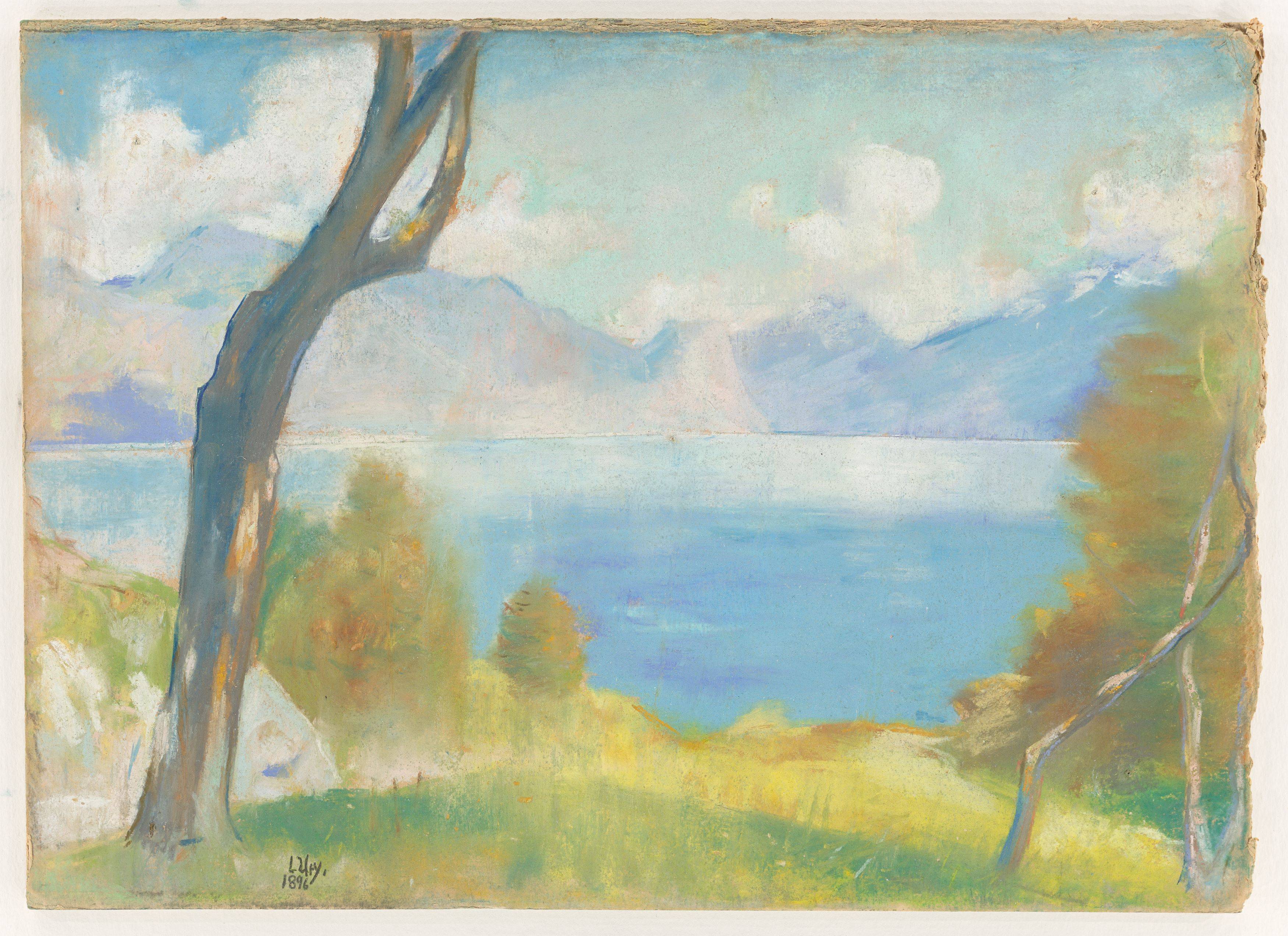 This picture shows the following artwork: Lesser Ury. ”Gardasee”. 1896.