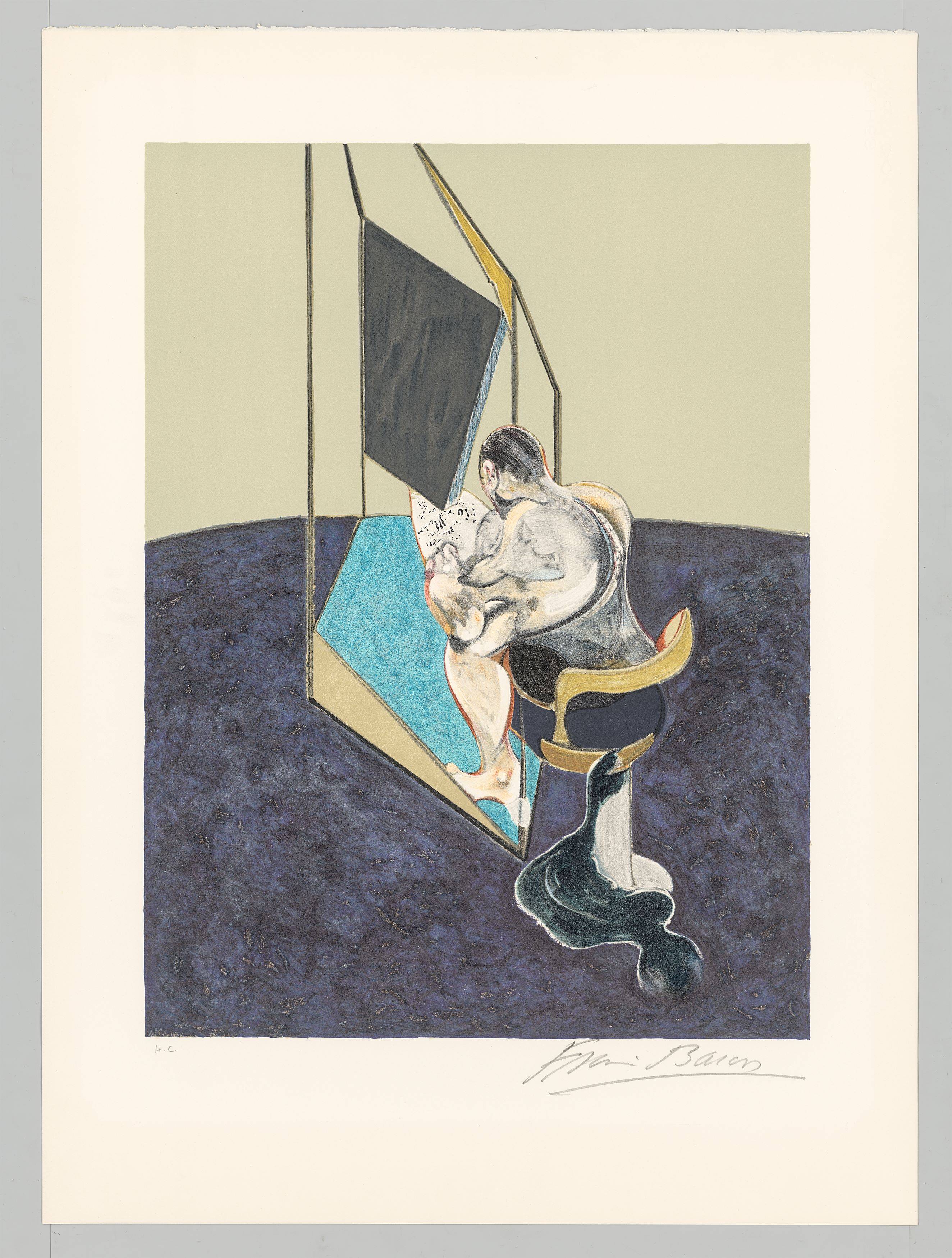 This picture shows the following artwork: Francis Bacon. ”Three studies of the male back”. 1987.