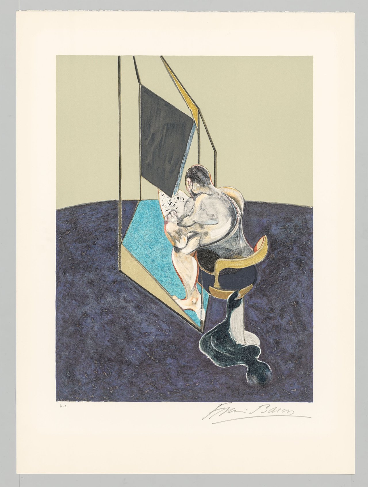 This picture shows the following artwork: Francis Bacon. ”Three studies of the male back”. 1987.