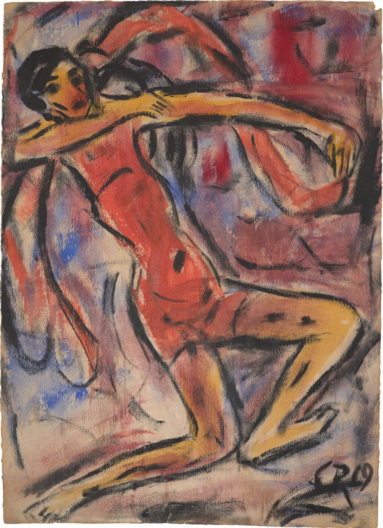 Auf diesem Bild ist das folgende Kunstwerk zu sehen: Christian Rohlfs. „Tänzerin“. 1919.