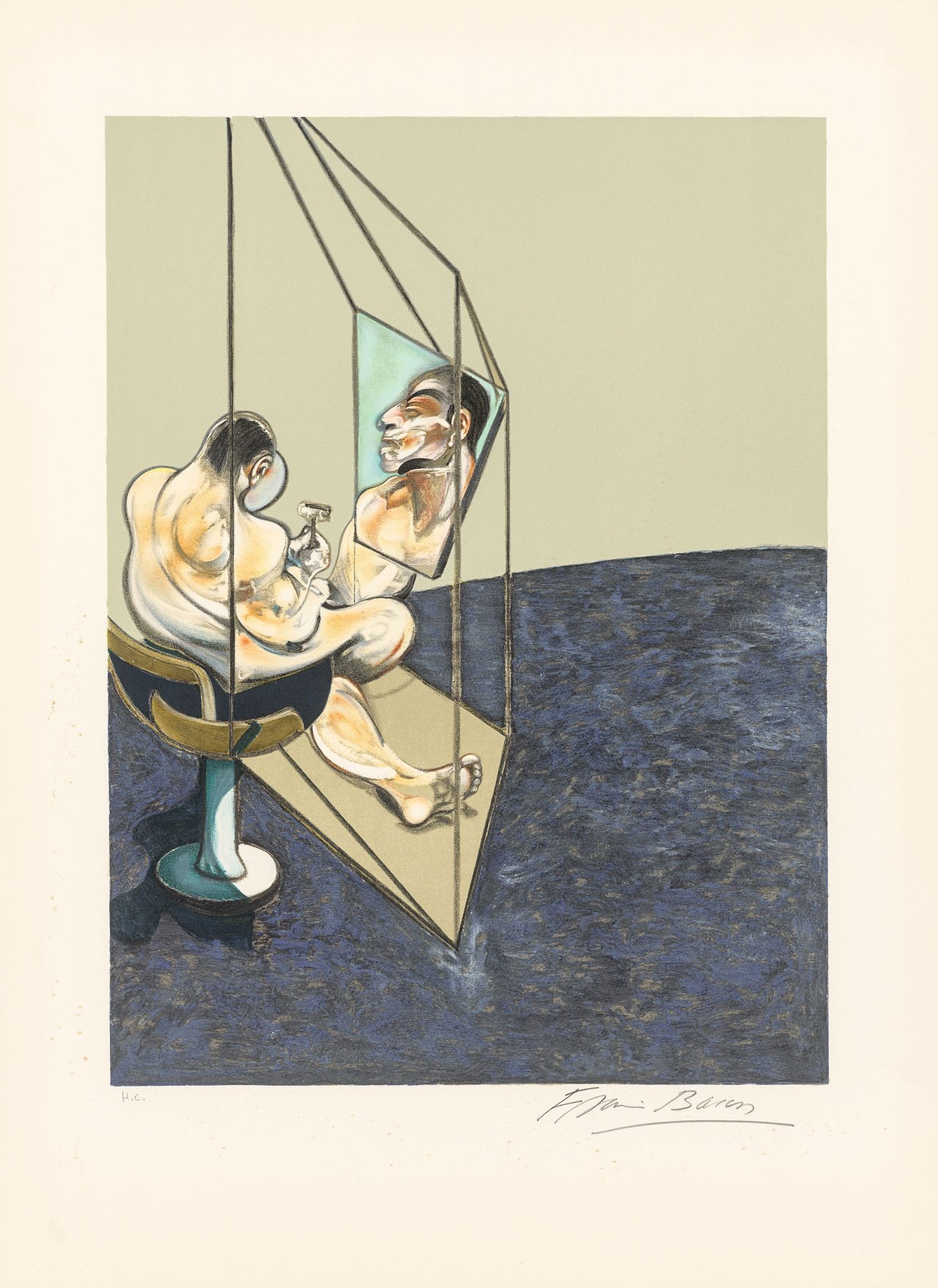 This picture shows the following artwork: Francis Bacon. ”Three studies of the male back”. 1987.