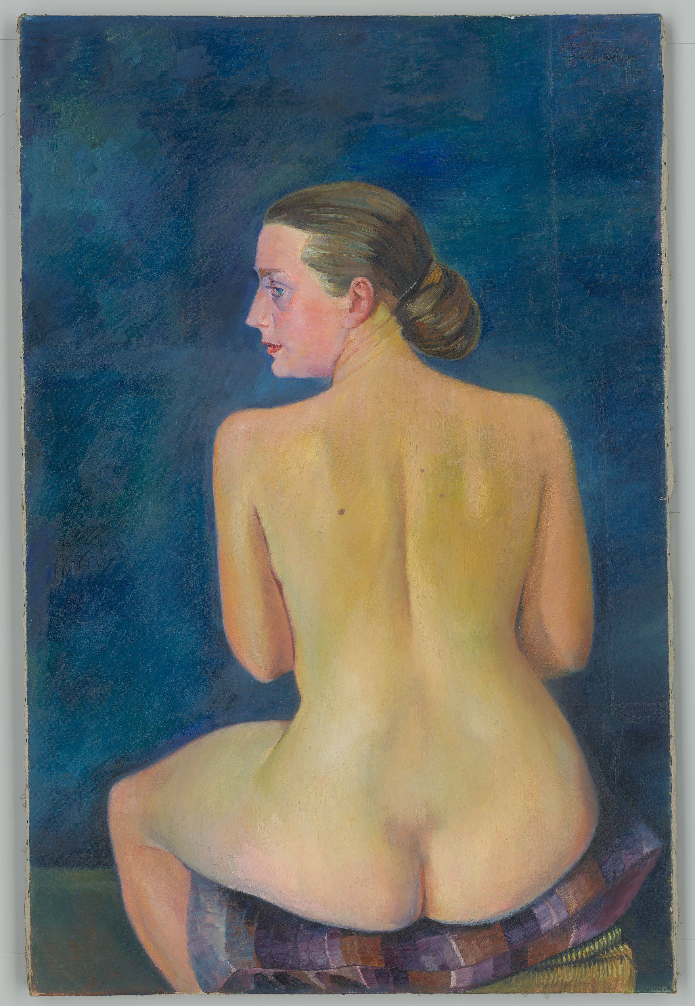 This picture shows the following artwork: Conrad Felixmüller. ”Nackter Rücken”. 1927.