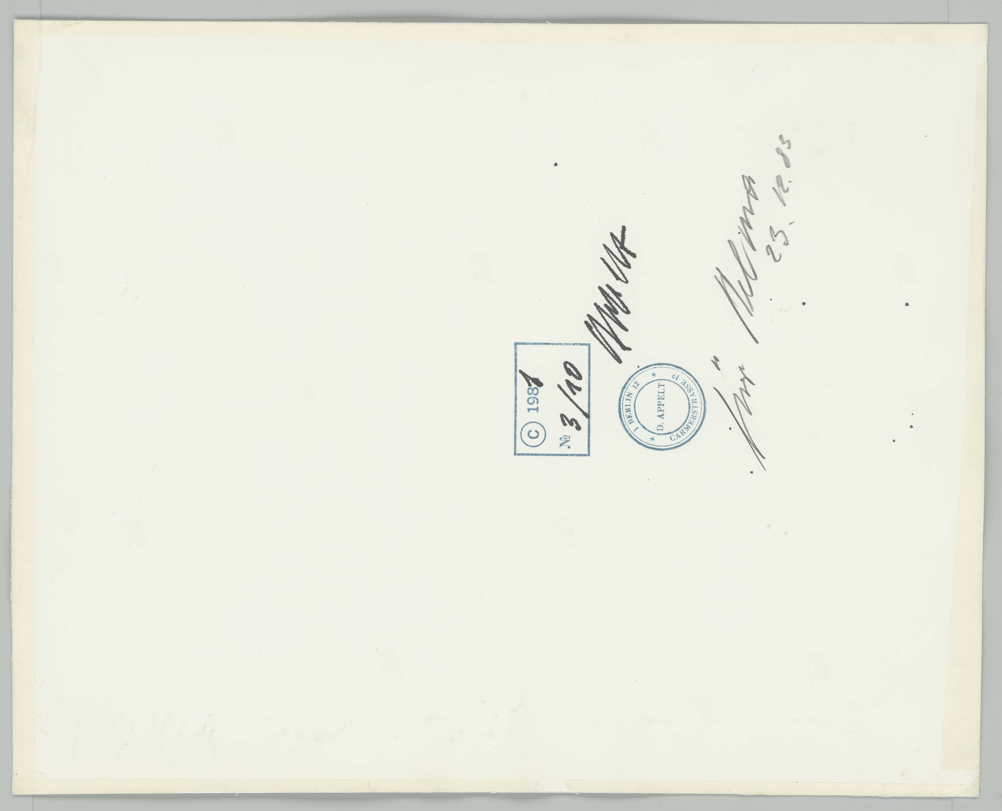 This picture shows the following artwork: Dieter Appelt. ”Haus des Fausto”. 1981.