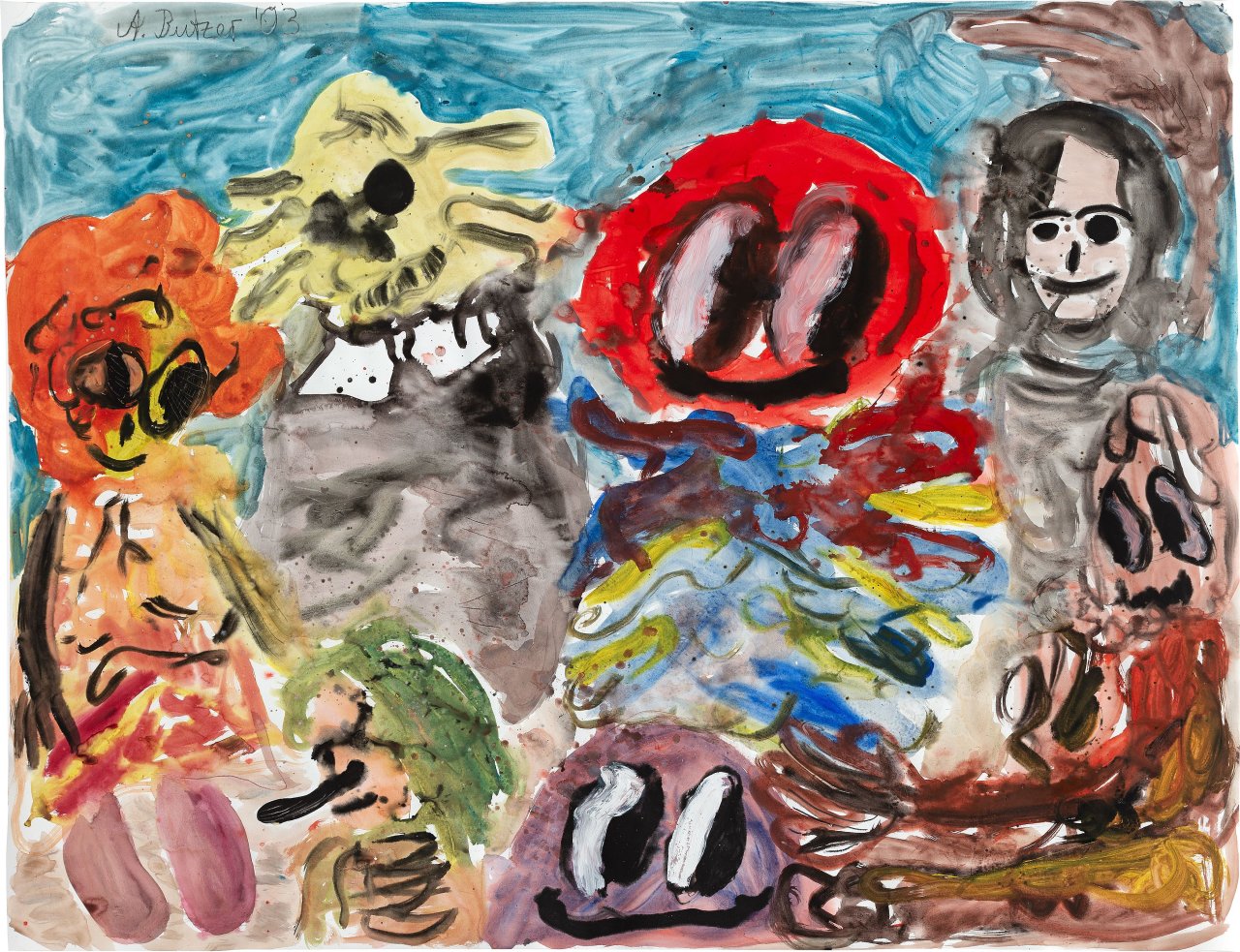 Auf diesem Bild ist das folgende Kunstwerk zu sehen: André Butzer. Ohne Titel. 2003.