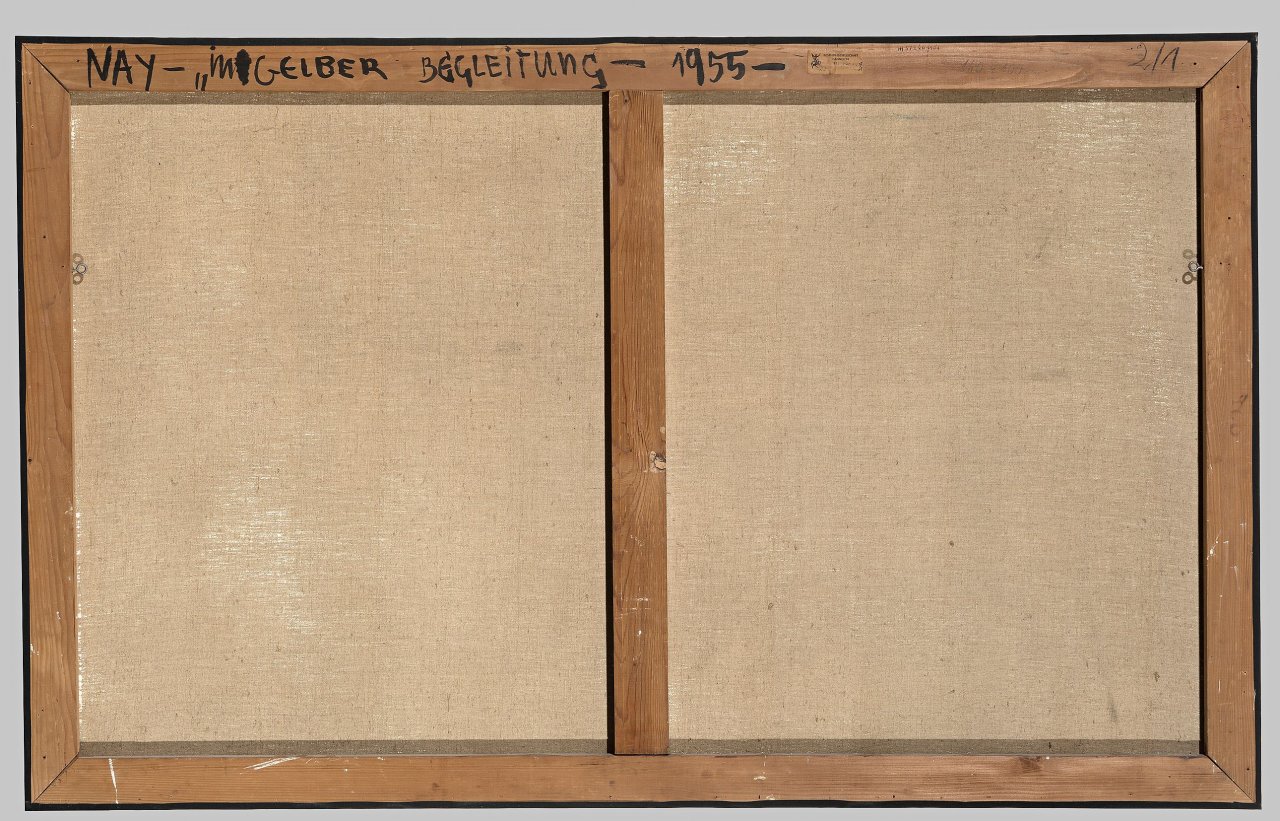 This picture shows the following artwork: Ernst Wilhelm Nay. ”In gelber Begleitung”. 1955.