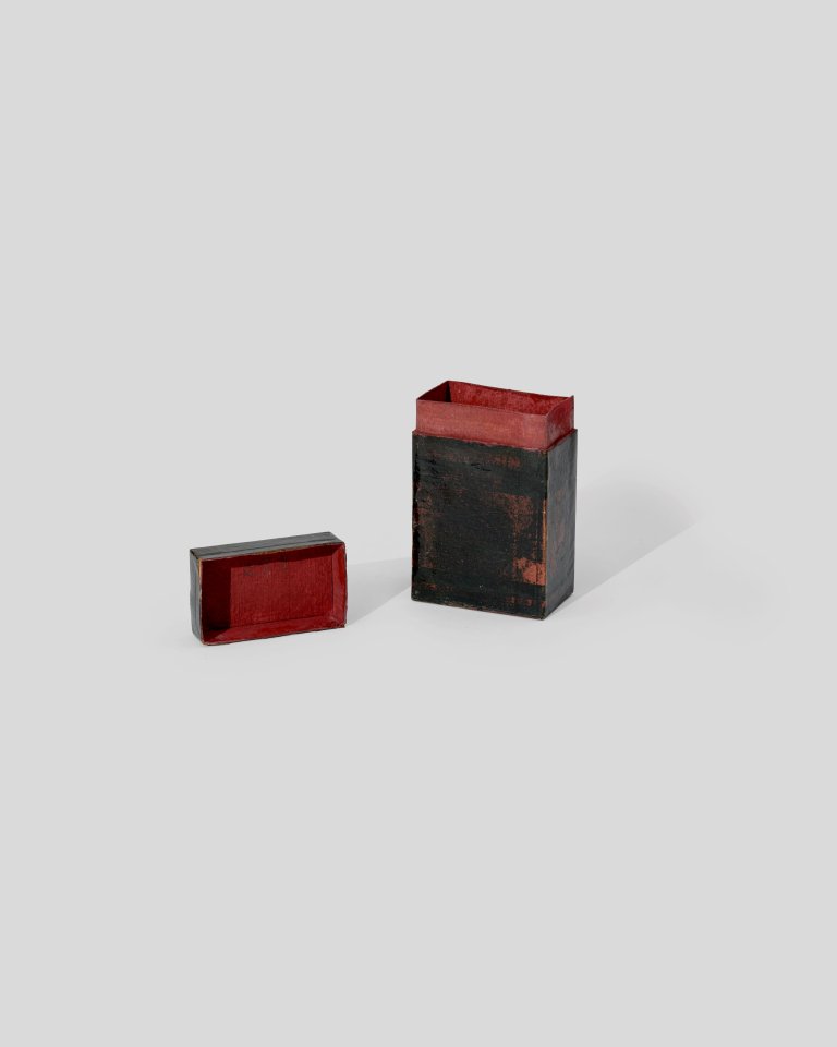 This picture shows the following artwork: Hermann Glöckner. Dunkle Schachtel. 1960.