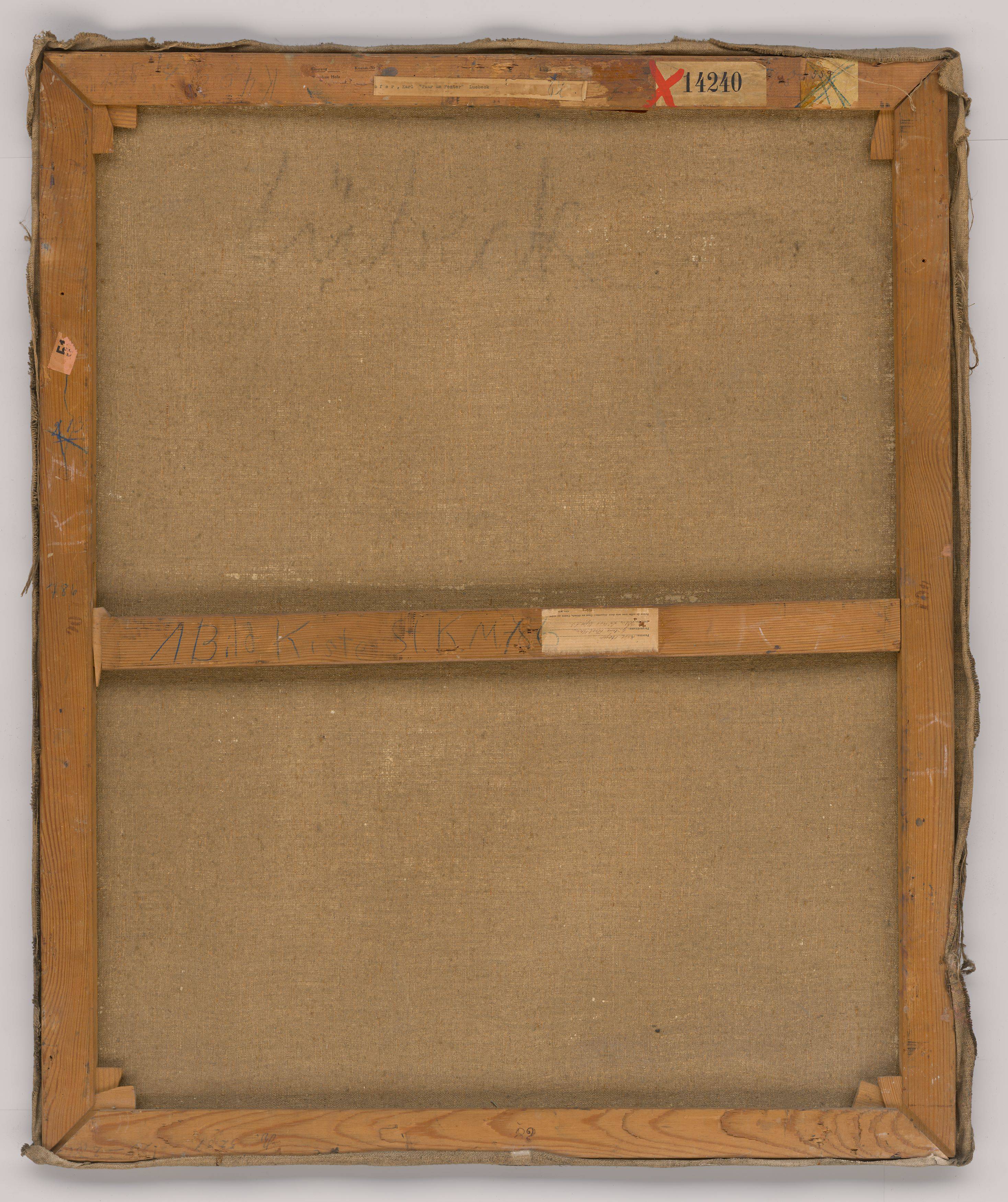 Auf diesem Bild ist das folgende Kunstwerk zu sehen: Karl Hofer. „Paar am Fenster“. 1925.