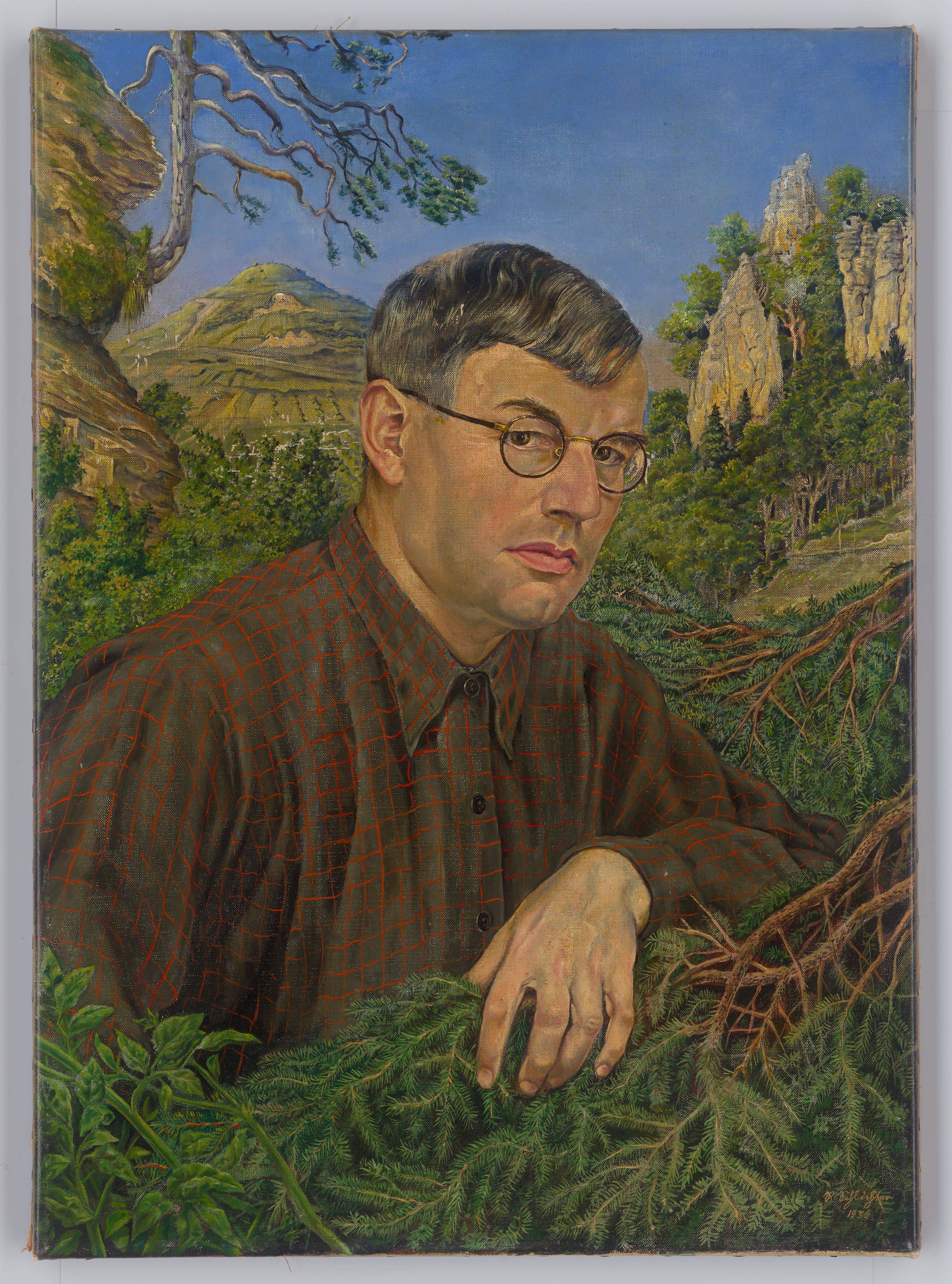 This picture shows the following artwork: Rudolf Schlichter. Self-portrait. 1936.