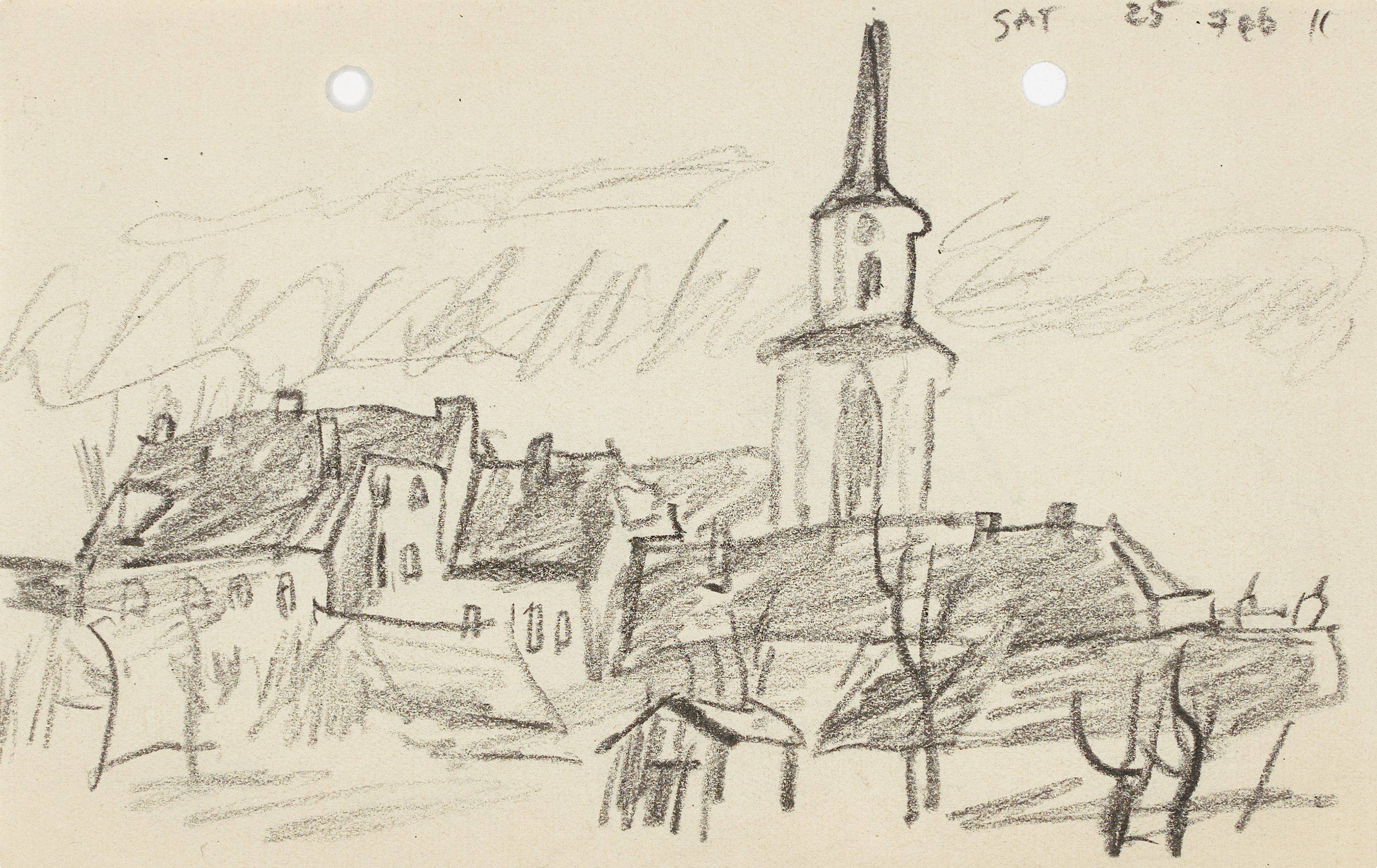 This picture shows the following artwork: Lyonel Feininger. ”Teltow”. 1911.