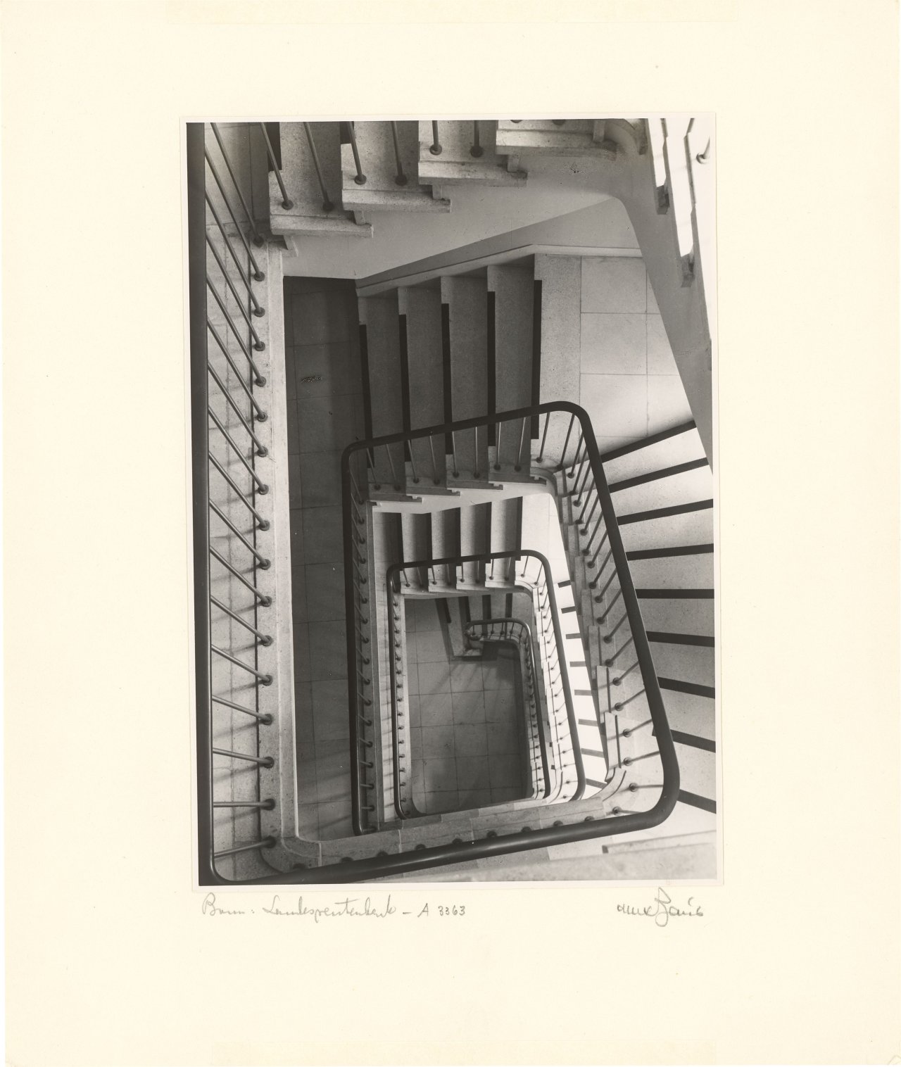 This picture shows the following artwork: Max Baur. Collection: Stairwells. 1950s.