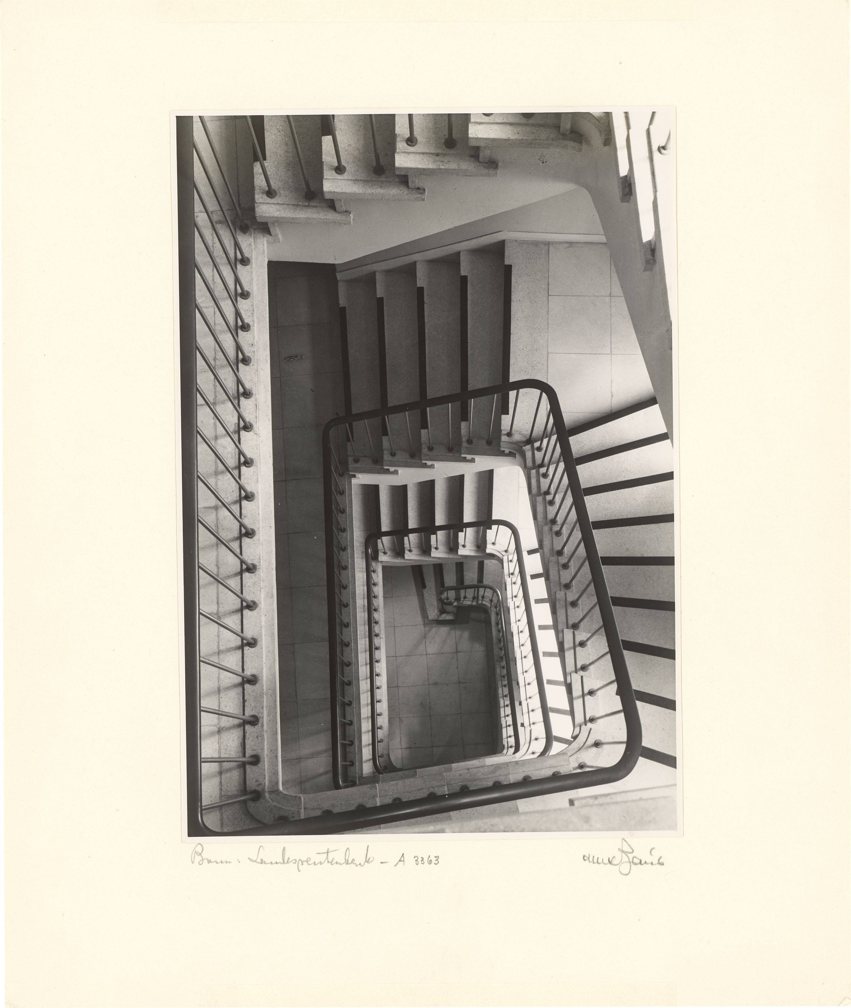 This picture shows the following artwork: Max Baur. Collection: Stairwells. 1950s.